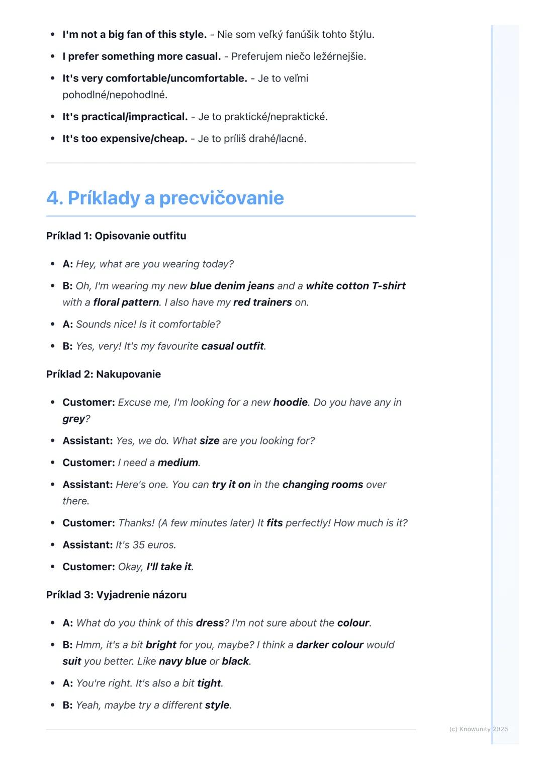 # Oblečenie a móda (Clothes
and Fashion)

1. Prehľad témy

Táto téma je super dôležitá, lebo oblečenie a móda sú všade okolo nás.
Budeme sa 