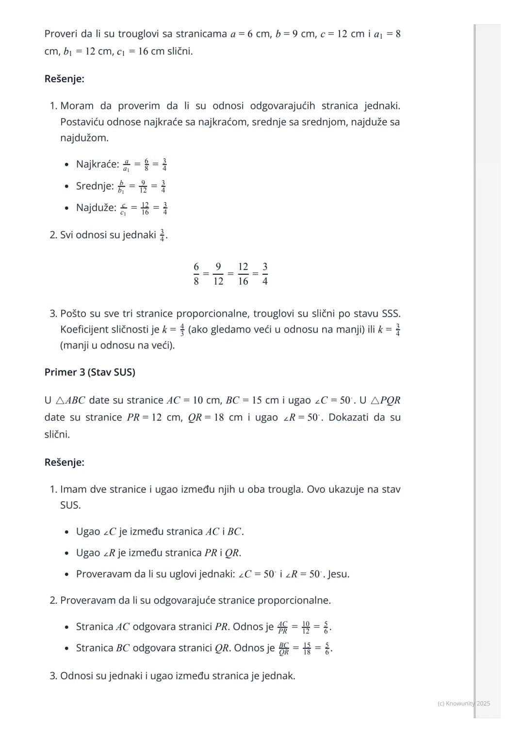 # Stavovi sličnosti trouglova

## Uvod u sličnost trouglova

Sličnost trouglova je važan koncept u geometriji. Dva trougla su slična ako
ima