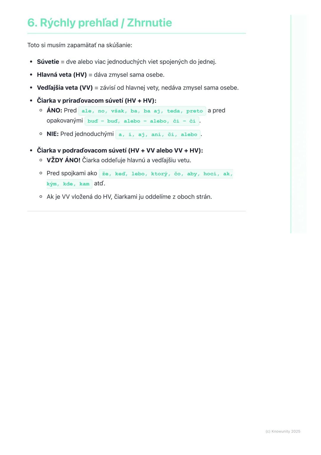 # Interpunkcia v súvetí

## 1. Prehľad interpunkcie v súvetí

Ahojte! Dnes si zopakujeme, ako správne písať čiarky v súvetiach. Je to
dôleži