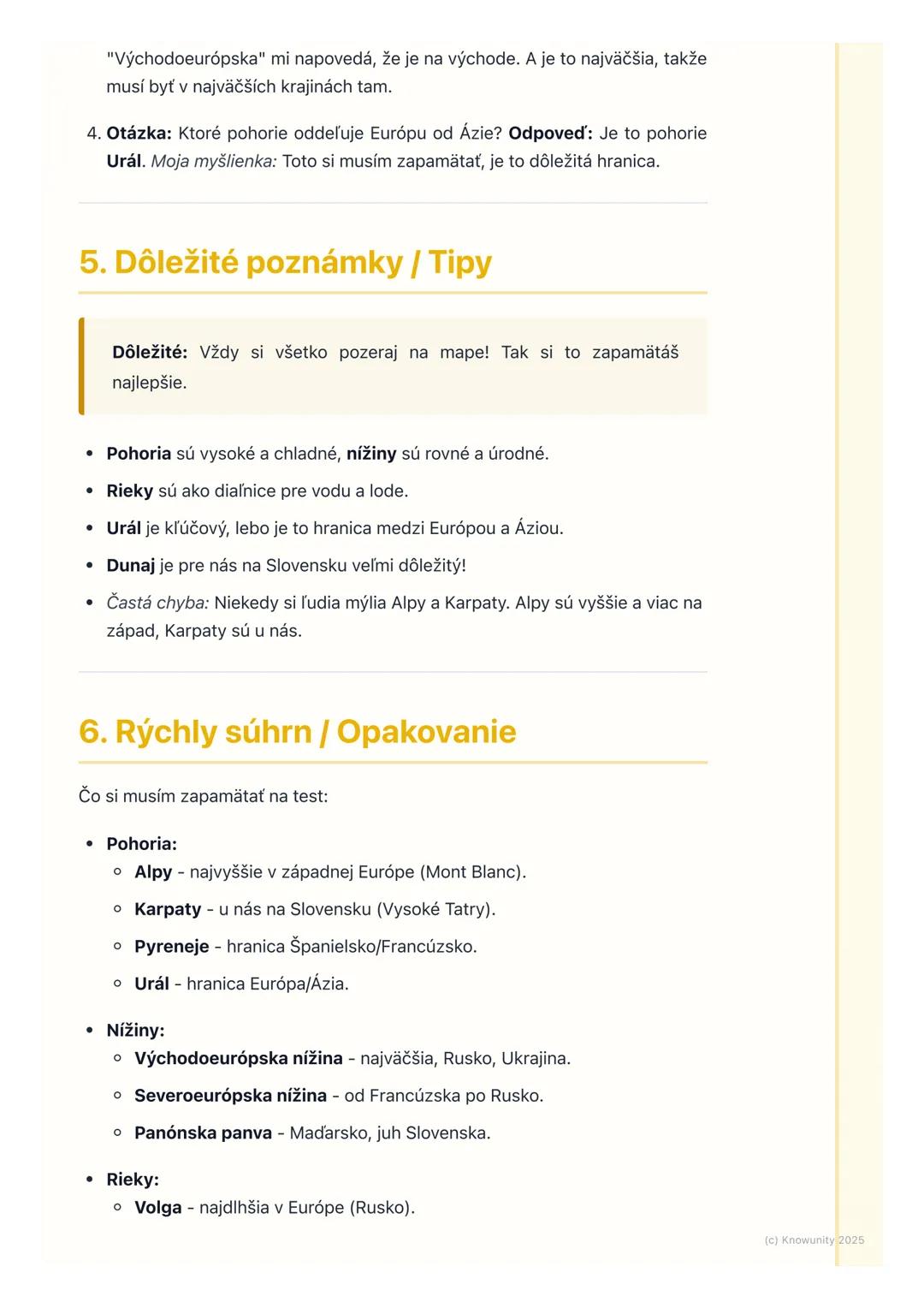 # Povrch Európy – pohoria,
nížiny, rieky

1. Prehľad povrchu Európy

Dnes sa budeme učiť o tom, ako vyzerá povrch Európy. To znamená, aké sú