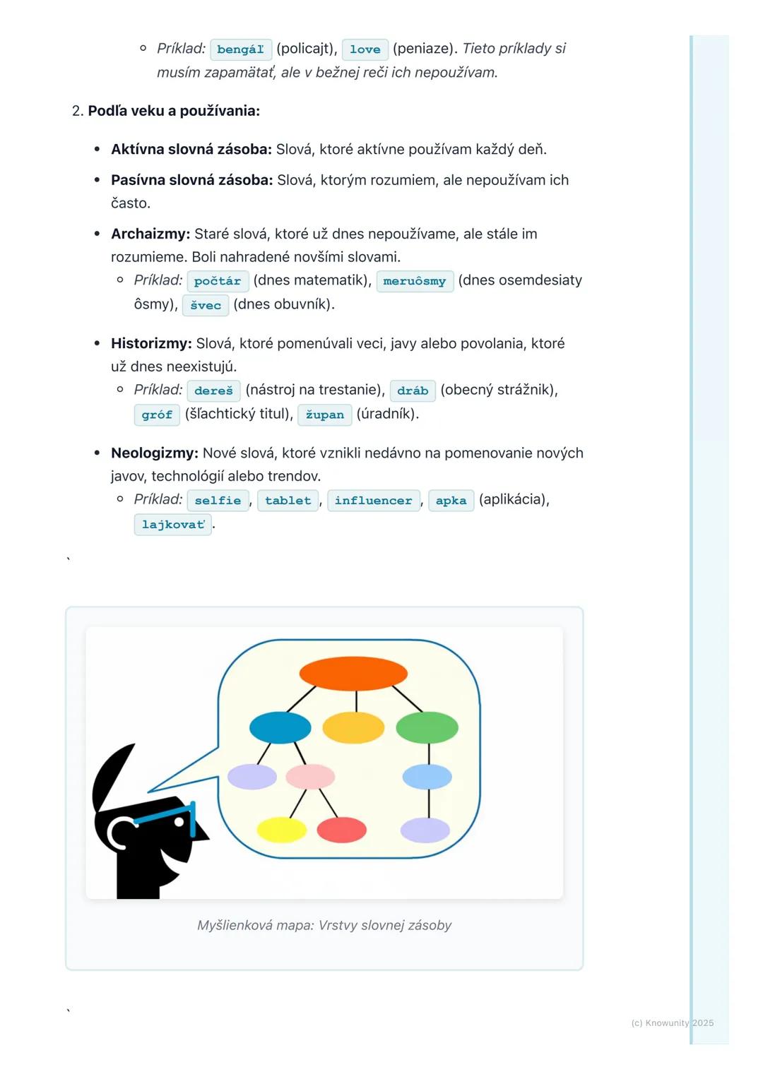 # Slovná zásoba a jej
obohacovanie

1. Úvod do slovnej zásoby

Slovná zásoba je pre mňa dosť dôležitá, lebo bez nej by sme sa nevedeli
poria
