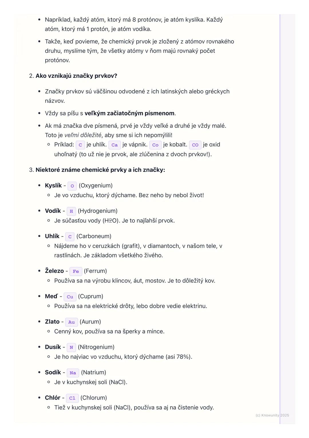 # Chemické prvky

Prehľad / Úvod do chemických prvkov

Takže, dnes sa učíme o chemických prvkoch. Je to dôležitá téma, lebo prvky
sú ako zák