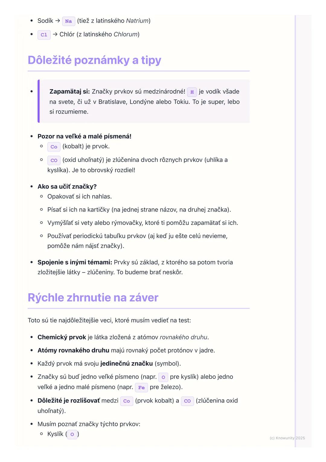 # Chemické prvky

Prehľad / Úvod do chemických prvkov

Takže, dnes sa učíme o chemických prvkoch. Je to dôležitá téma, lebo prvky
sú ako zák