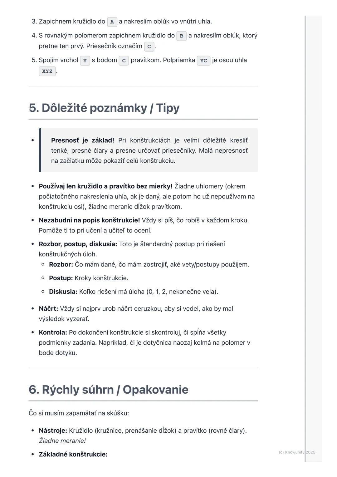 # Geometrické konštrukcie

## 1. Úvod do geometrických konštrukcií

Geometrické konštrukcie sú o tom, ako presne nakresliť rôzne geometrické