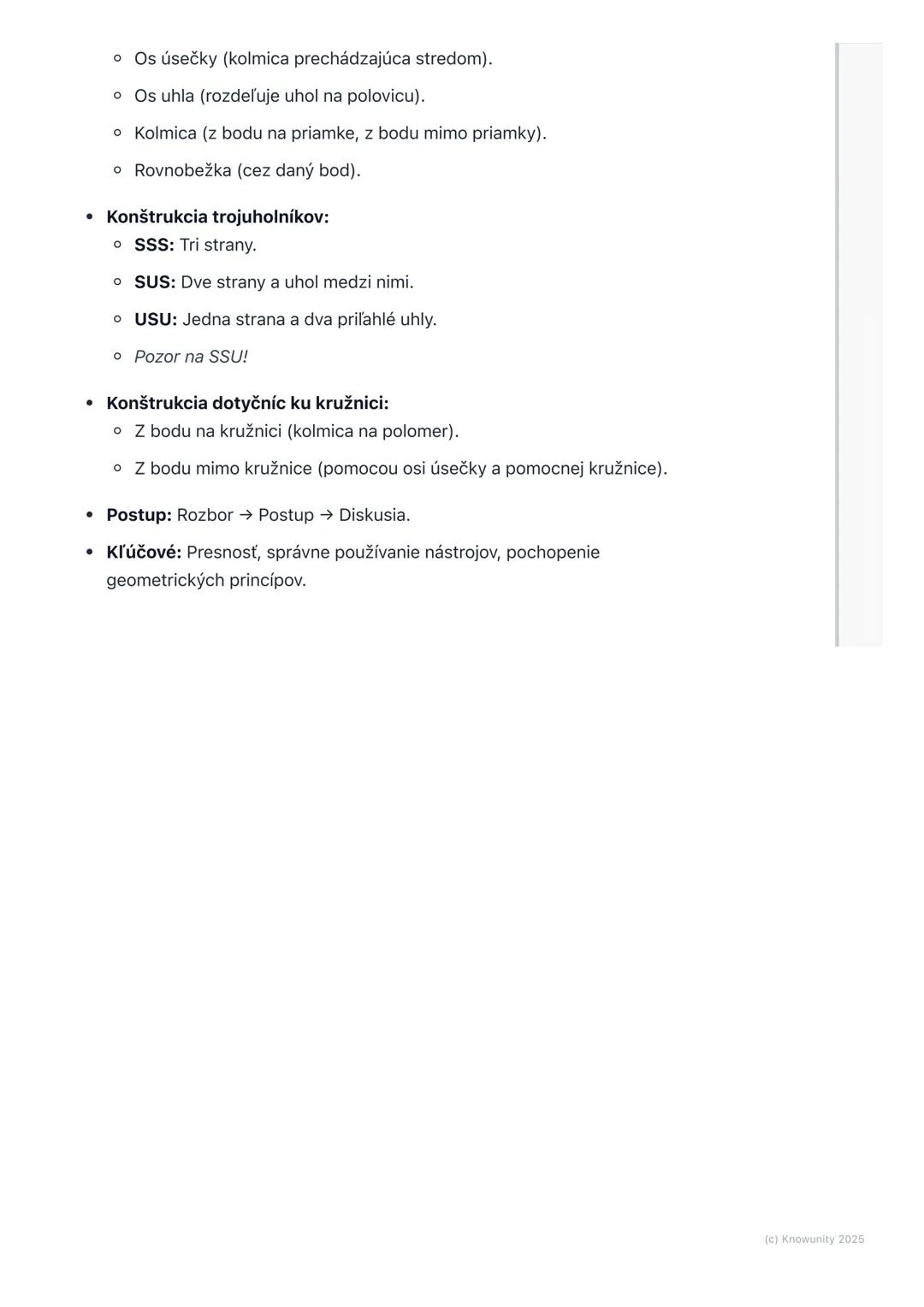 # Geometrické konštrukcie

## 1. Úvod do geometrických konštrukcií

Geometrické konštrukcie sú o tom, ako presne nakresliť rôzne geometrické