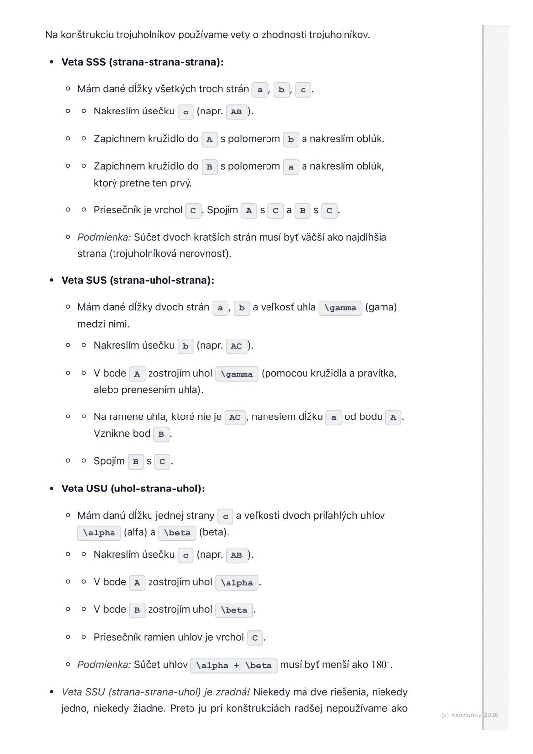 # Geometrické konštrukcie

## 1. Úvod do geometrických konštrukcií

Geometrické konštrukcie sú o tom, ako presne nakresliť rôzne geometrické