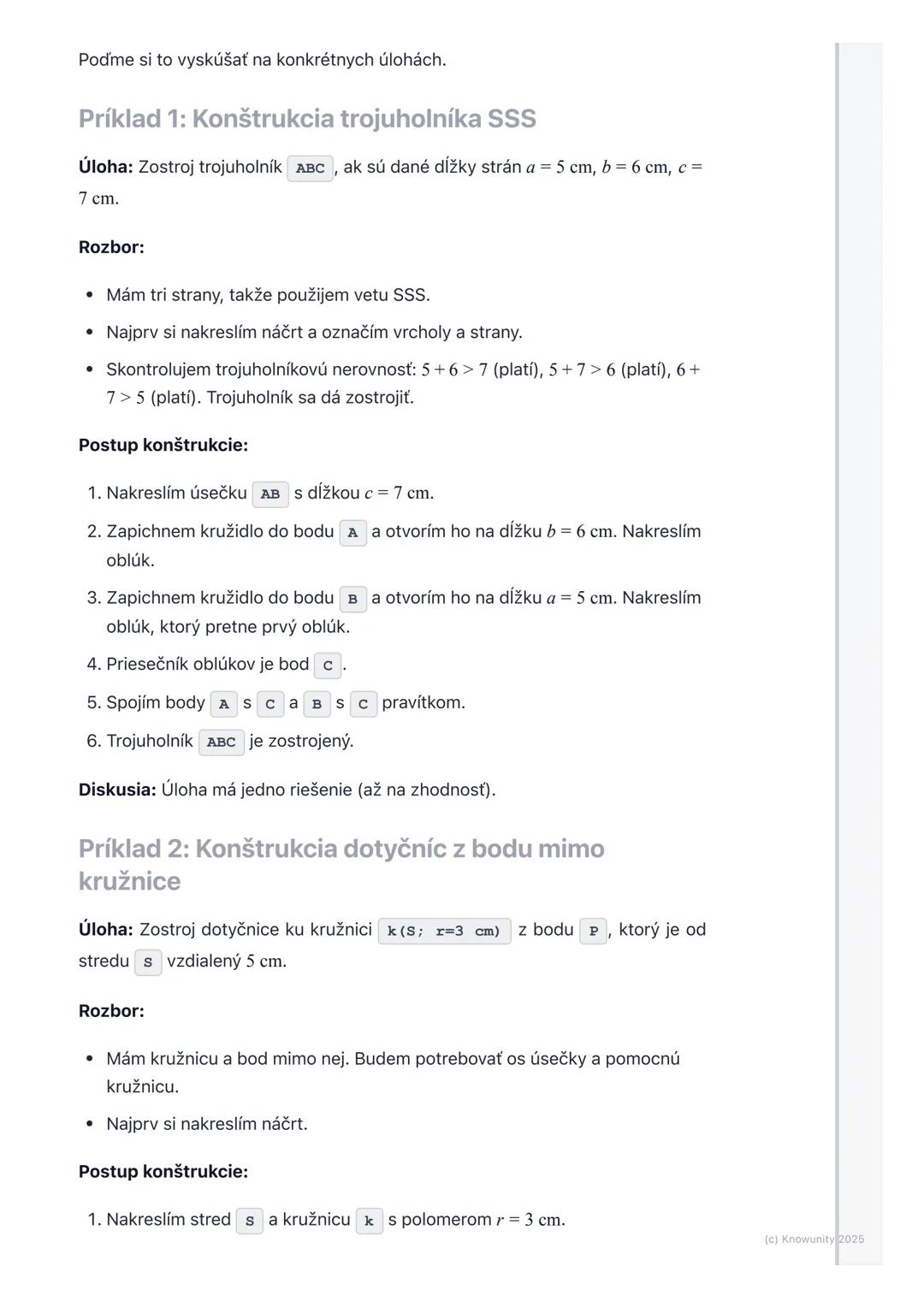 # Geometrické konštrukcie

## 1. Úvod do geometrických konštrukcií

Geometrické konštrukcie sú o tom, ako presne nakresliť rôzne geometrické