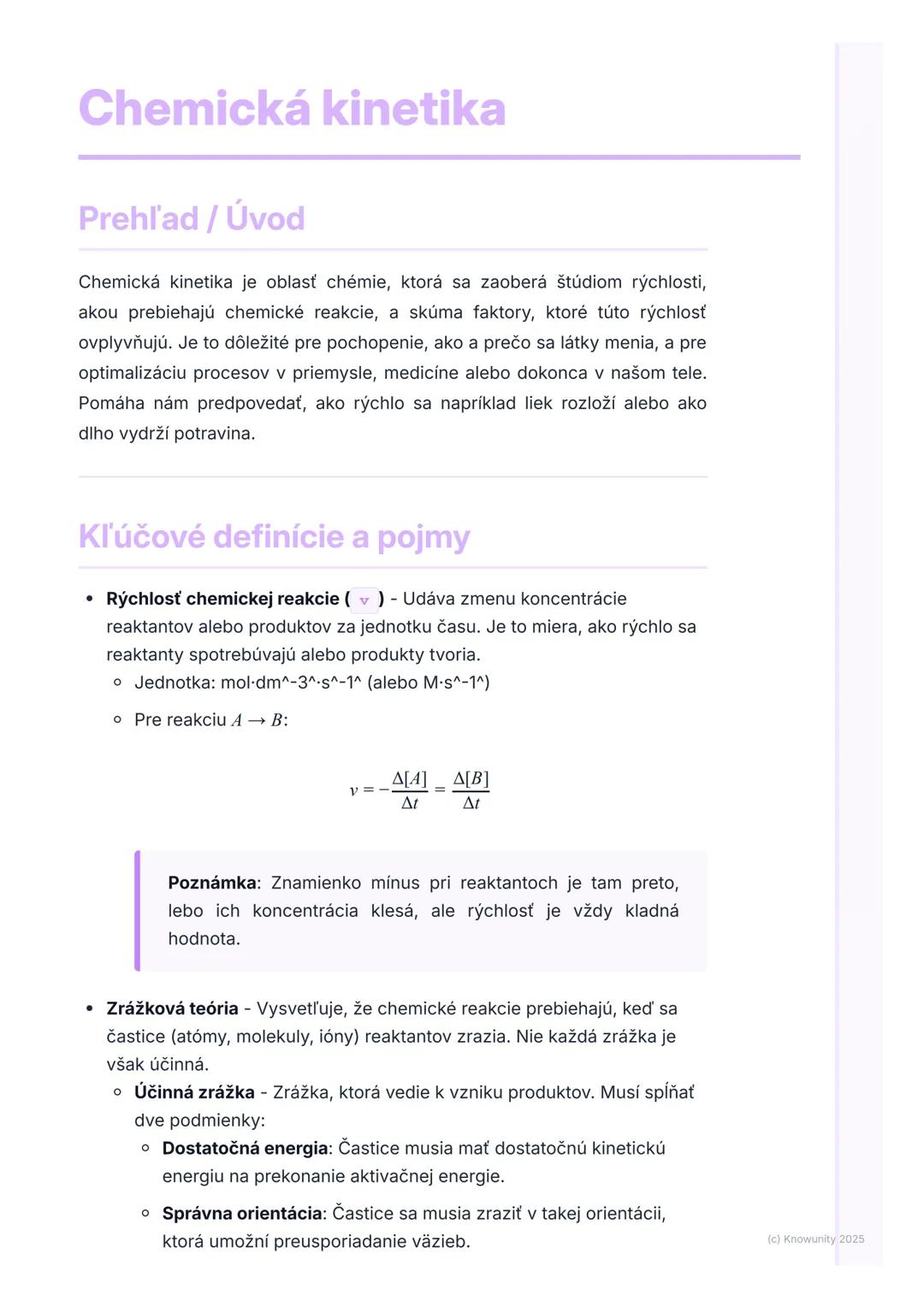 Základy Chemickej Kinetiky: Faktory a Mechanizmy