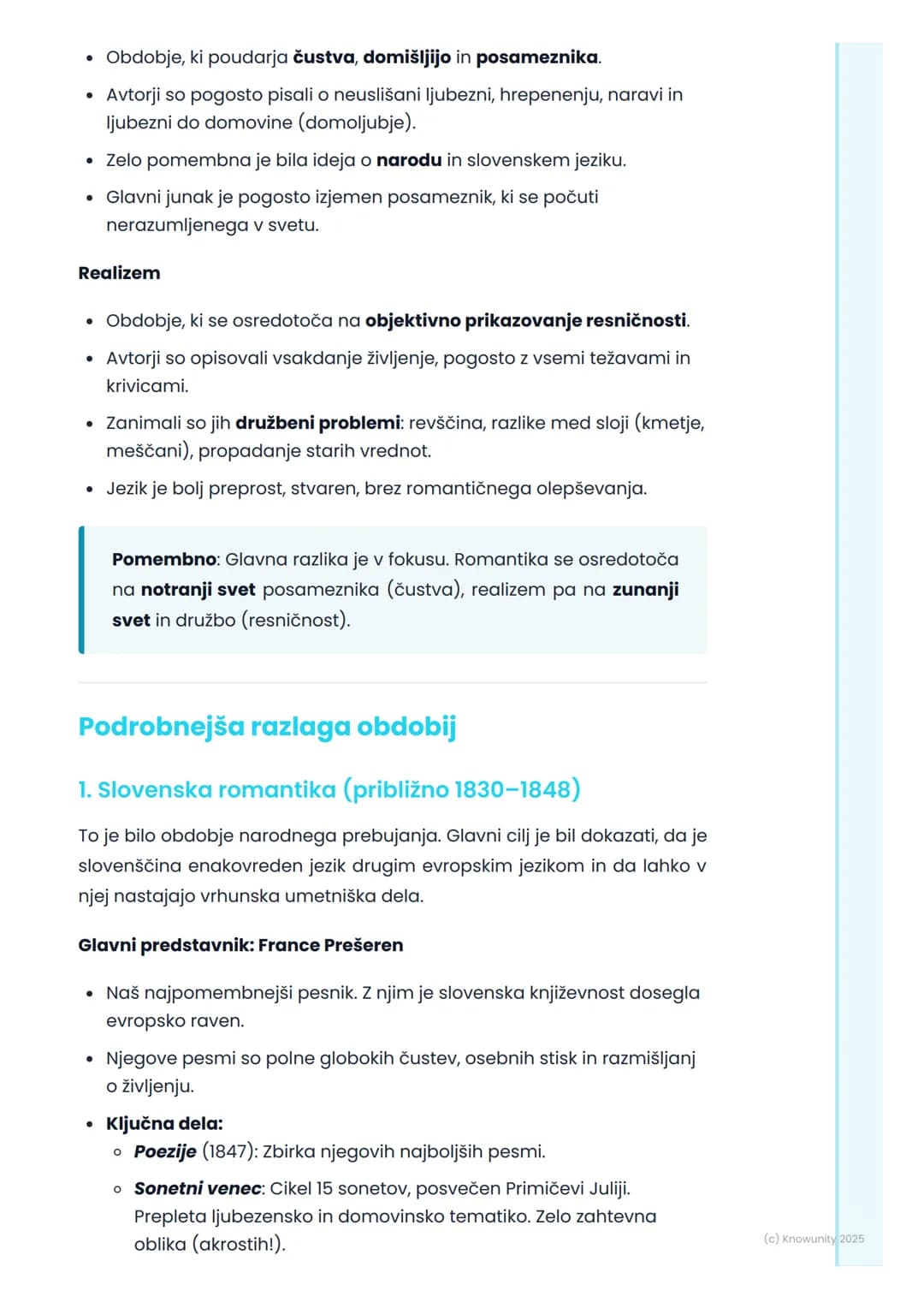 # Slovenska književnost od
romantike do realizma

Pregled obdobja: Od romantike do realizma

To je obdobje v 19. stoletju, ko se je slovensk