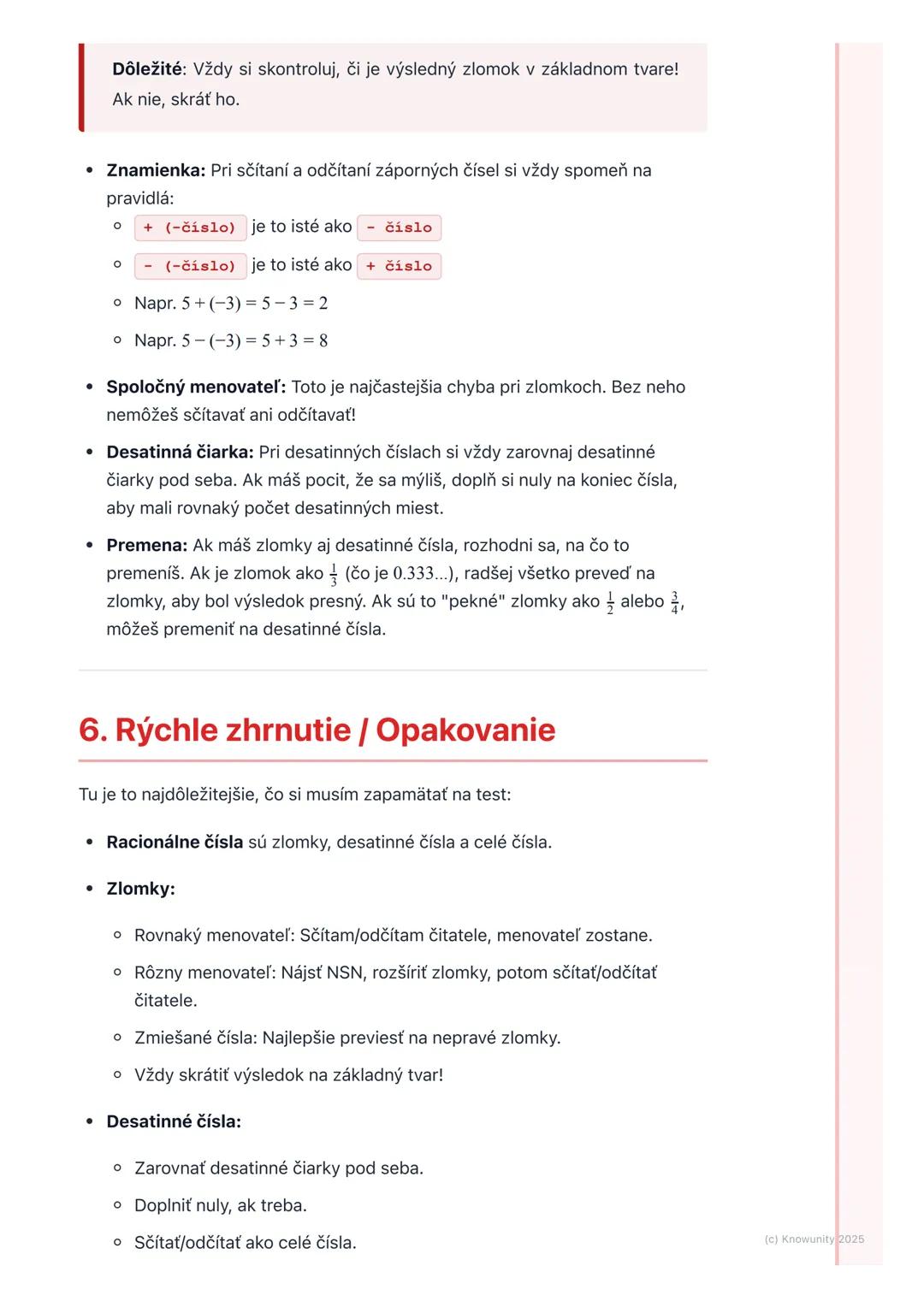 # Sčítanie a odčítanie
racionálnych čísel

1. Prehľad / Úvod

Ahojte! Dnes si zopakujeme a naučíme sa, ako sčítavať a odčítavať racionálne
č
