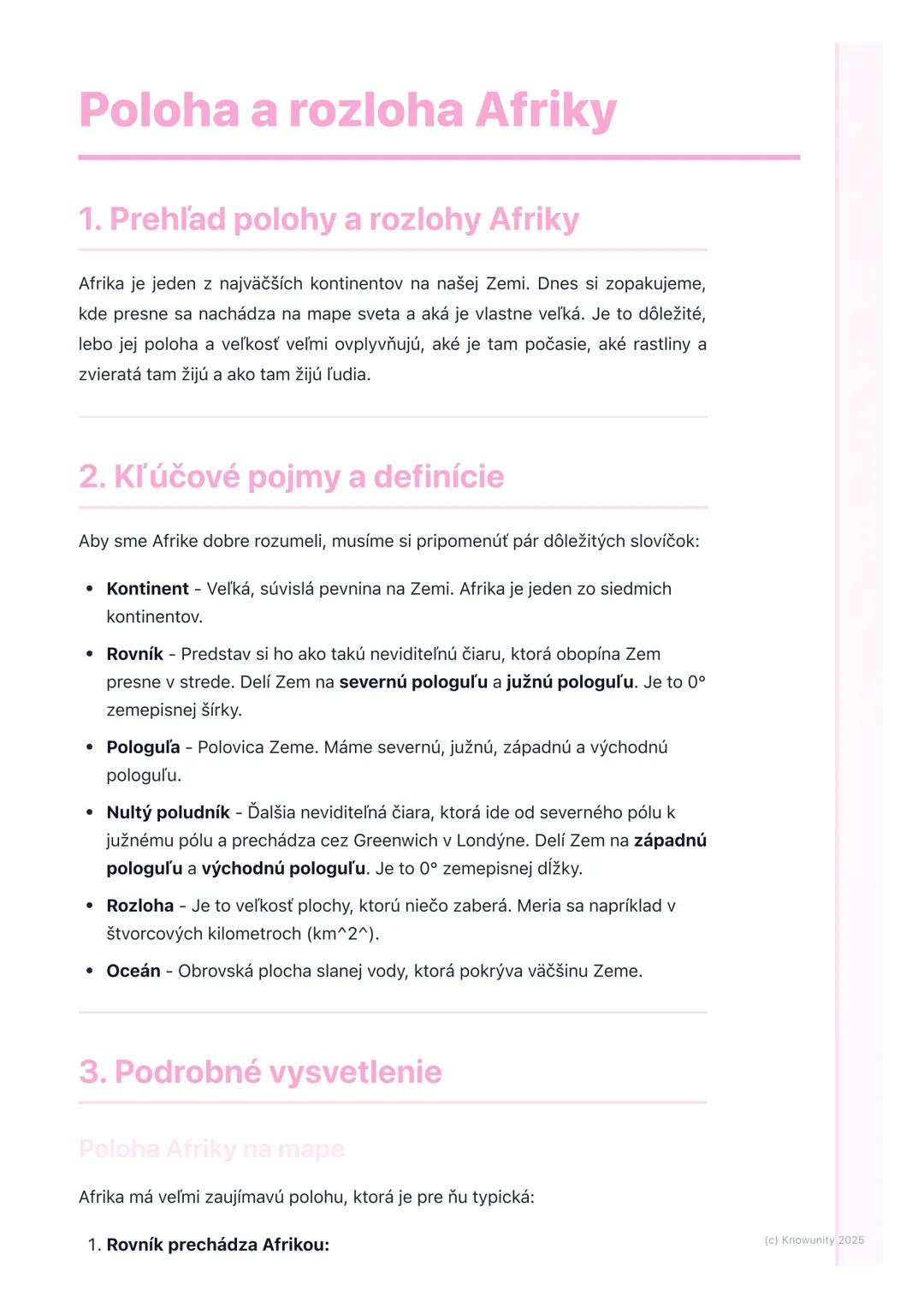 Poloha Afriky na Mape a Jej Rozloha