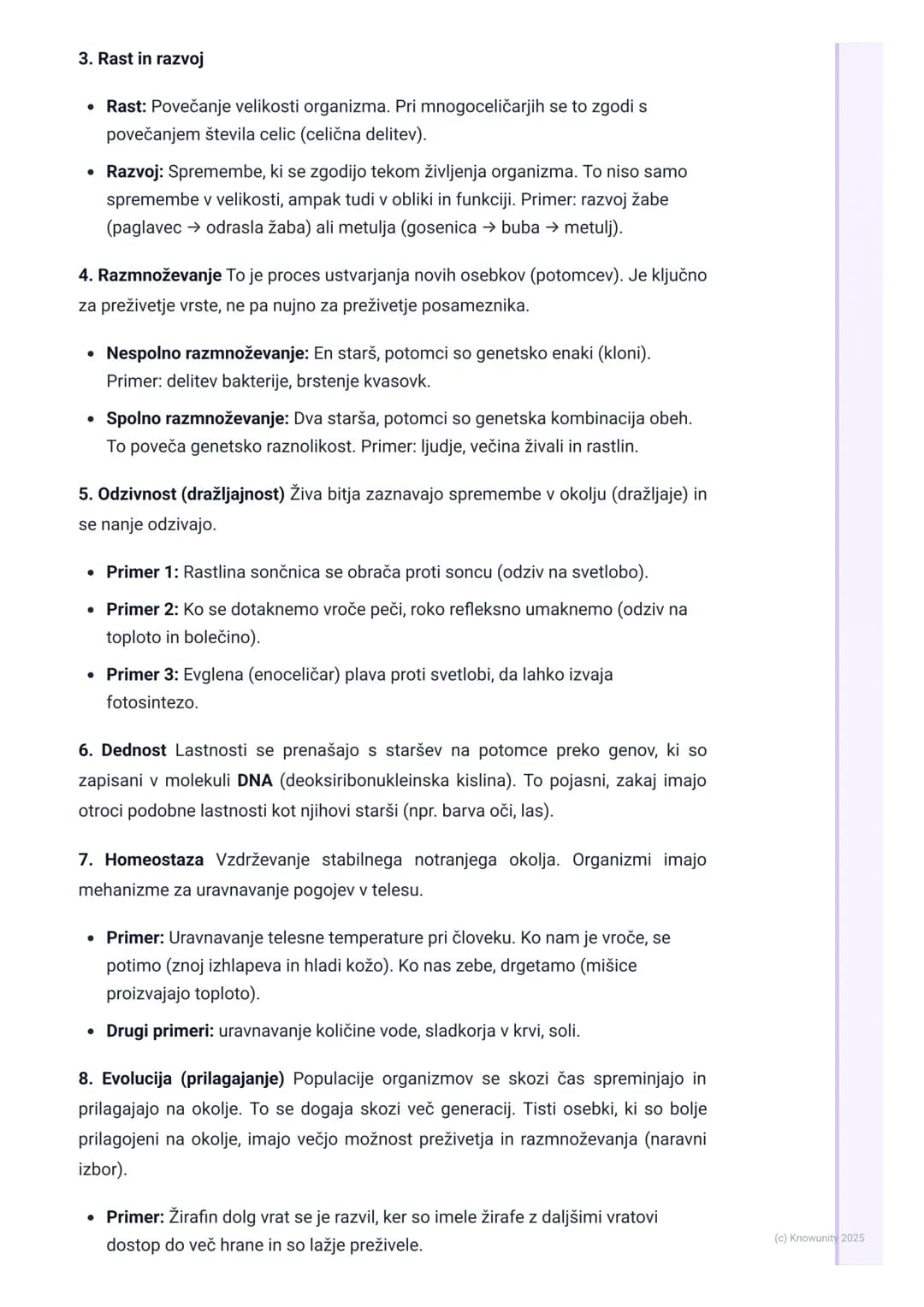 # Značilnosti živih bitij

Uvod v značilnosti živih bitij

Biologija je veda o življenju. Ampak kaj točno je "življenje"? Da bi nekaj oprede