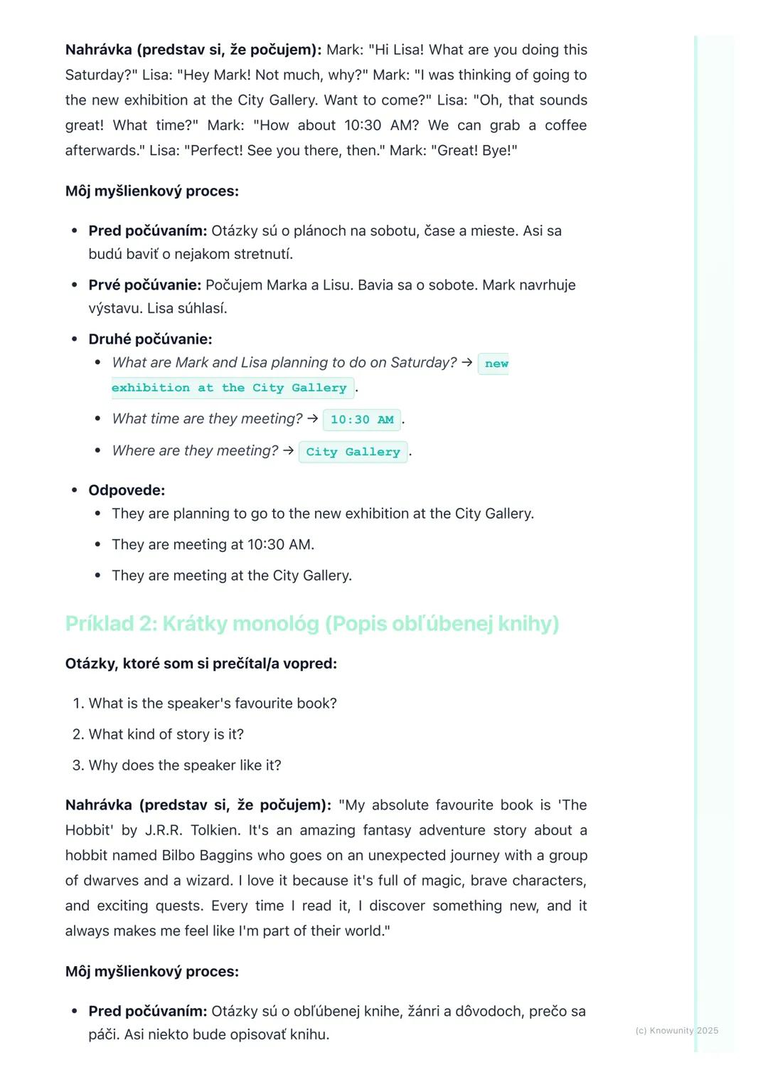# Porozumenie krátkym
dialógom a monológom
(Understanding Short
Dialogues and Monologues)

1. Prehľad a úvod

Toto učivo je o tom, ako lepši