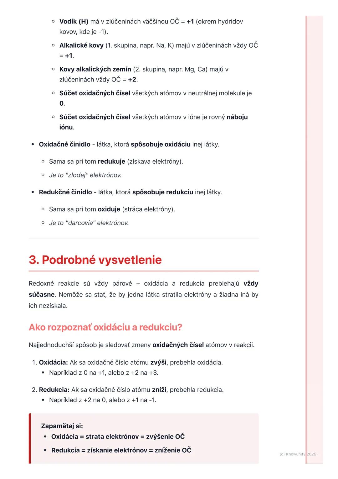 # Oxidačno-redukčné reakcie

## 1. Prehľad oxidačno-redukčných reakcií

Oxidačno-redukčné reakcie, často skrátene redoxné reakcie, sú super 