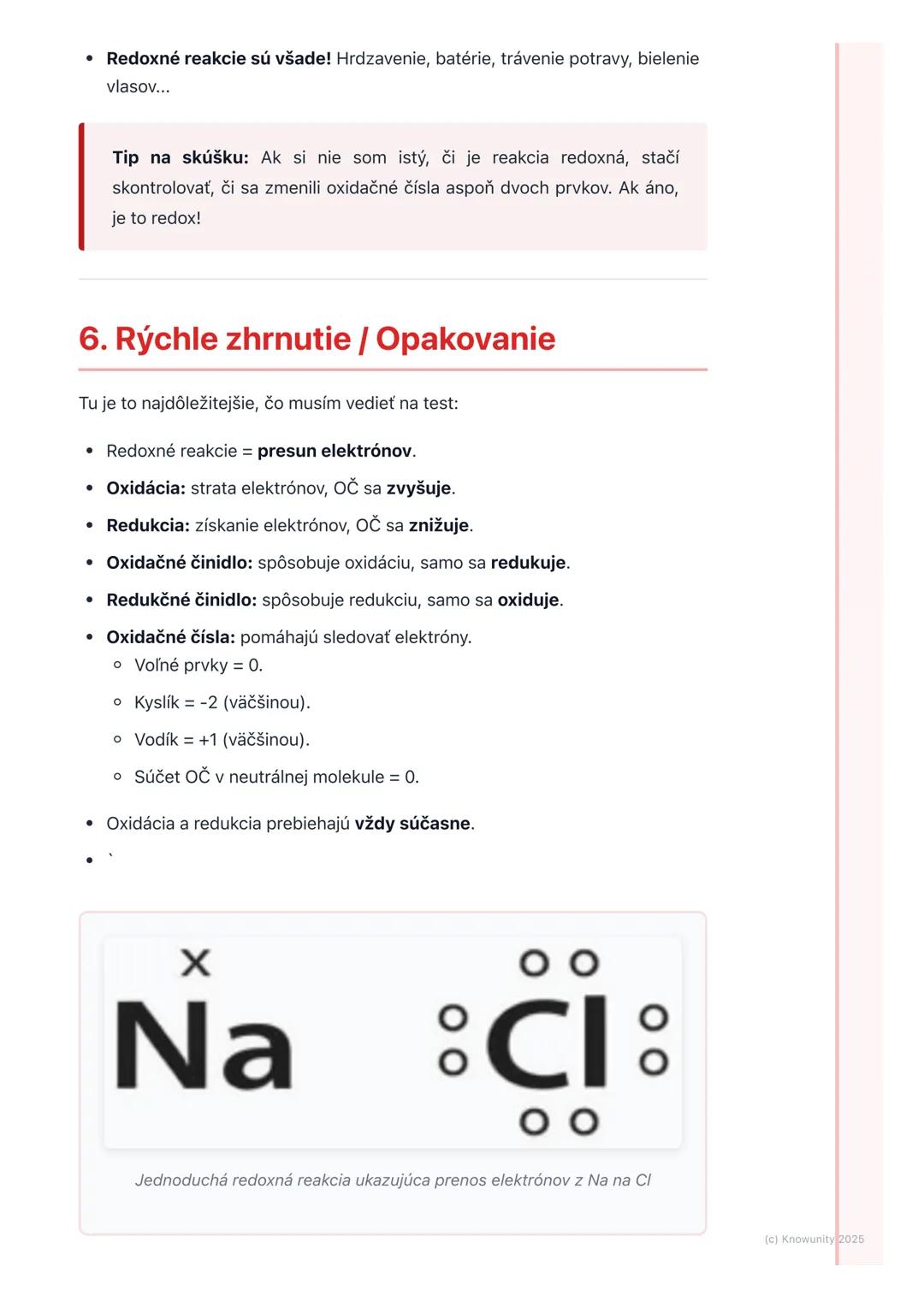 # Oxidačno-redukčné reakcie

## 1. Prehľad oxidačno-redukčných reakcií

Oxidačno-redukčné reakcie, často skrátene redoxné reakcie, sú super 