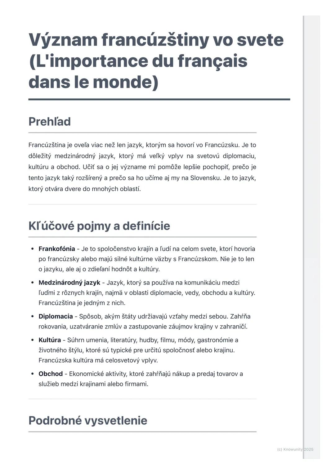 Prečo je francúzština dôležitá vo svete?