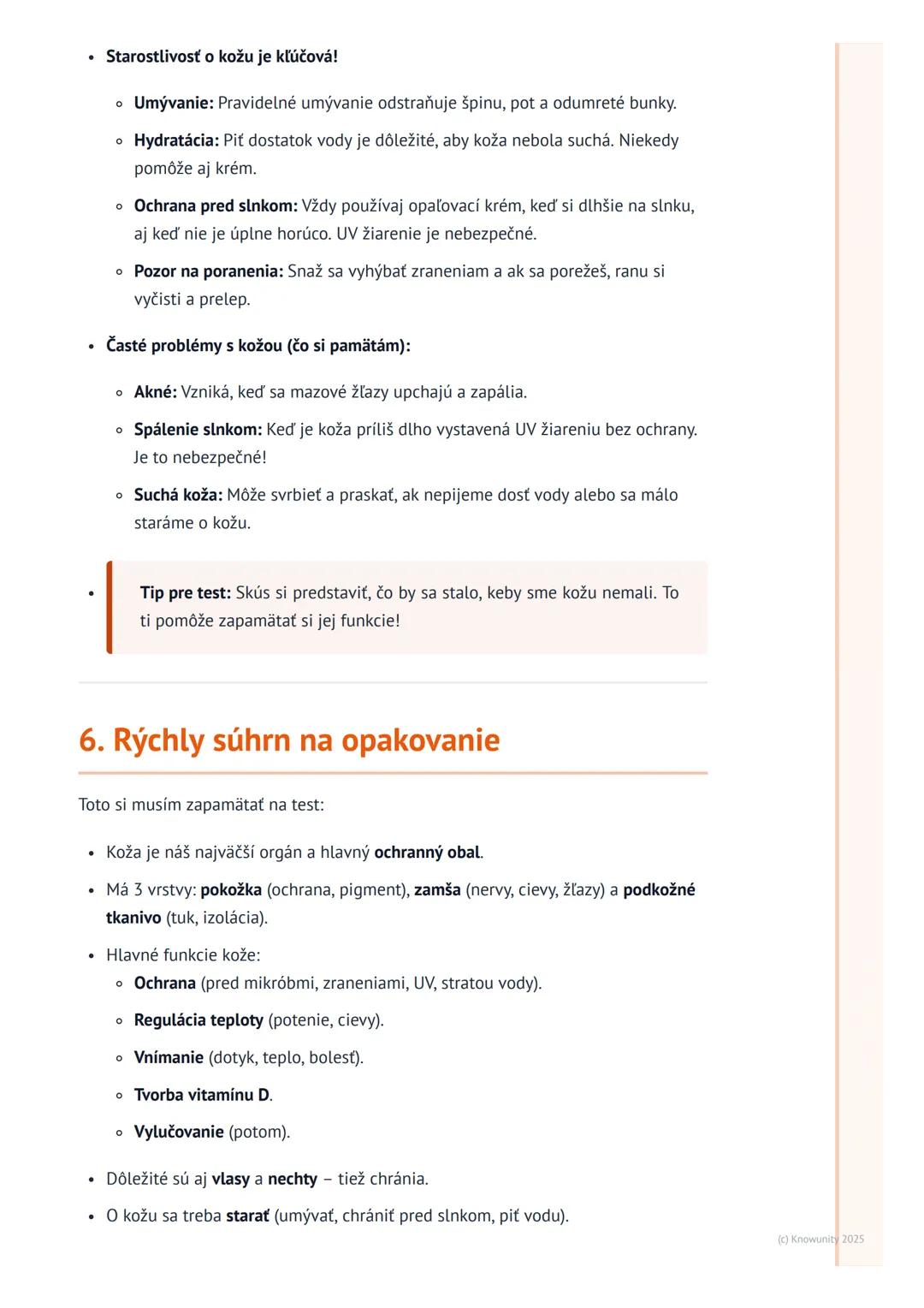 # Koža – náš ochranný obal

1. Prehľad - naša koža, super ochranný obal

Naša koža je úžasná! Je to vlastne najväčší orgán nášho tela a pokr