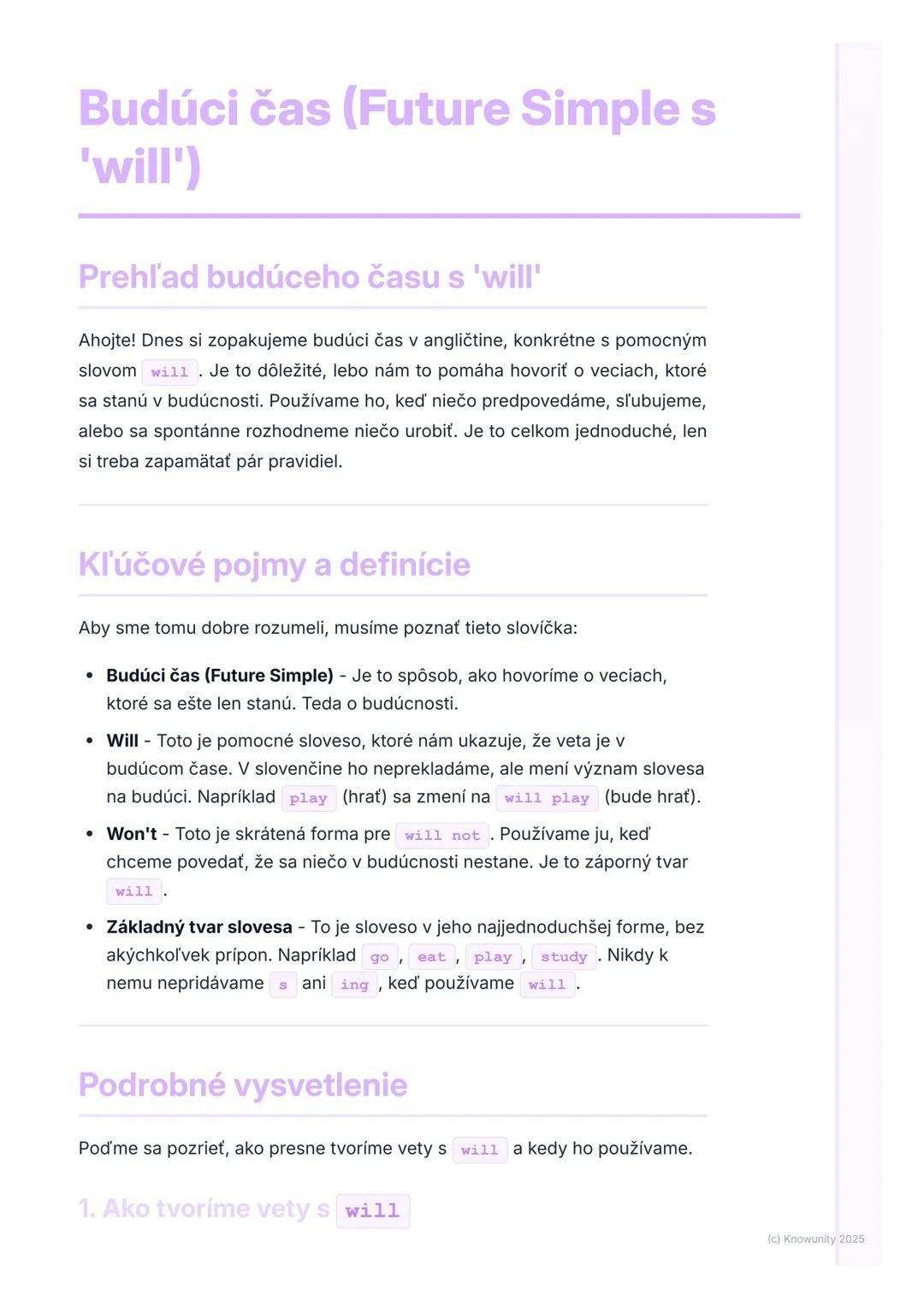 Budúci čas v angličtine: Future Simple s použitím 'will'