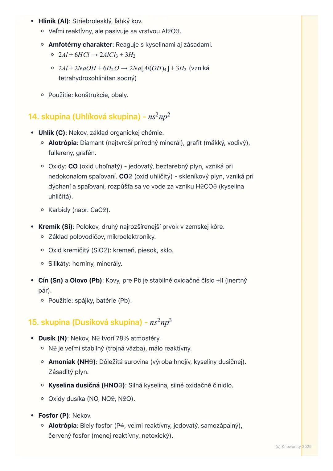 # Chémia p-prvkov

## 1. Prehľad / Úvod

Takže, p-prvky. To je obrovská a super dôležitá časť anorganickej chémie,
ktorú musíme na maturitu 