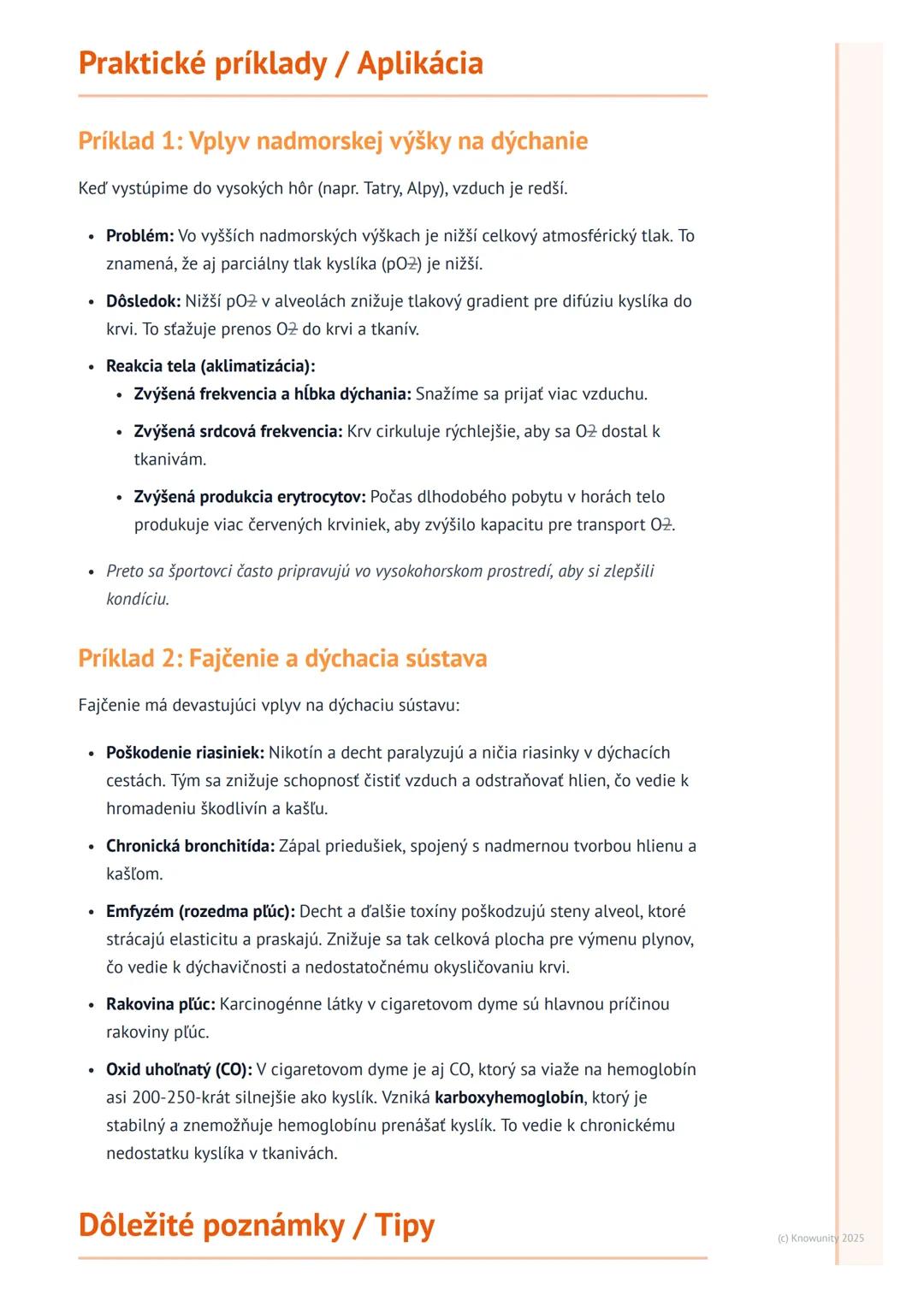 # Dýchacia sústava

## Prehľad / Úvod

Dýchacia sústava je pre náš život absolútne kľúčová. Jej hlavnou úlohou je
zabezpečiť neustálu výmenu