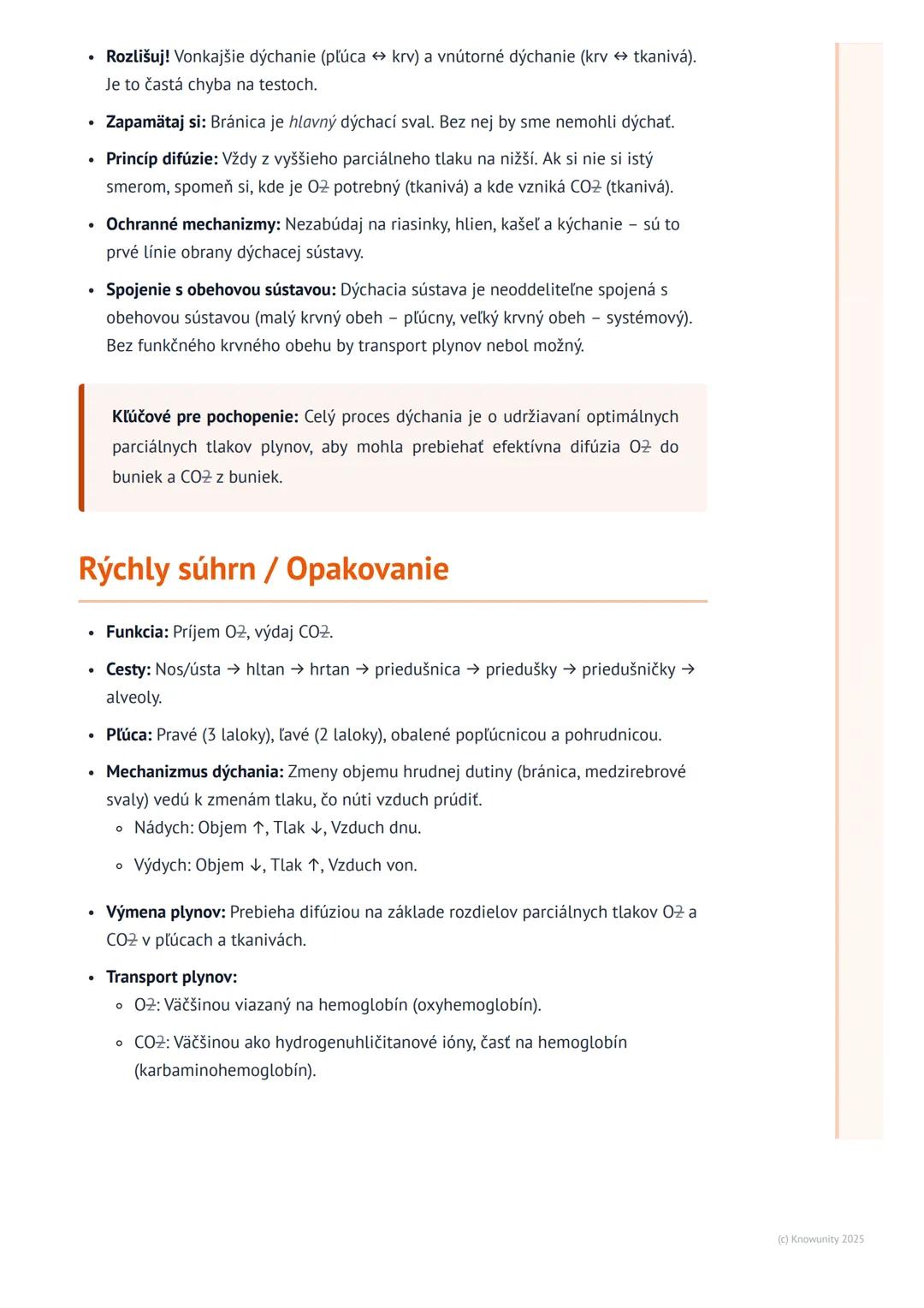 # Dýchacia sústava

## Prehľad / Úvod

Dýchacia sústava je pre náš život absolútne kľúčová. Jej hlavnou úlohou je
zabezpečiť neustálu výmenu