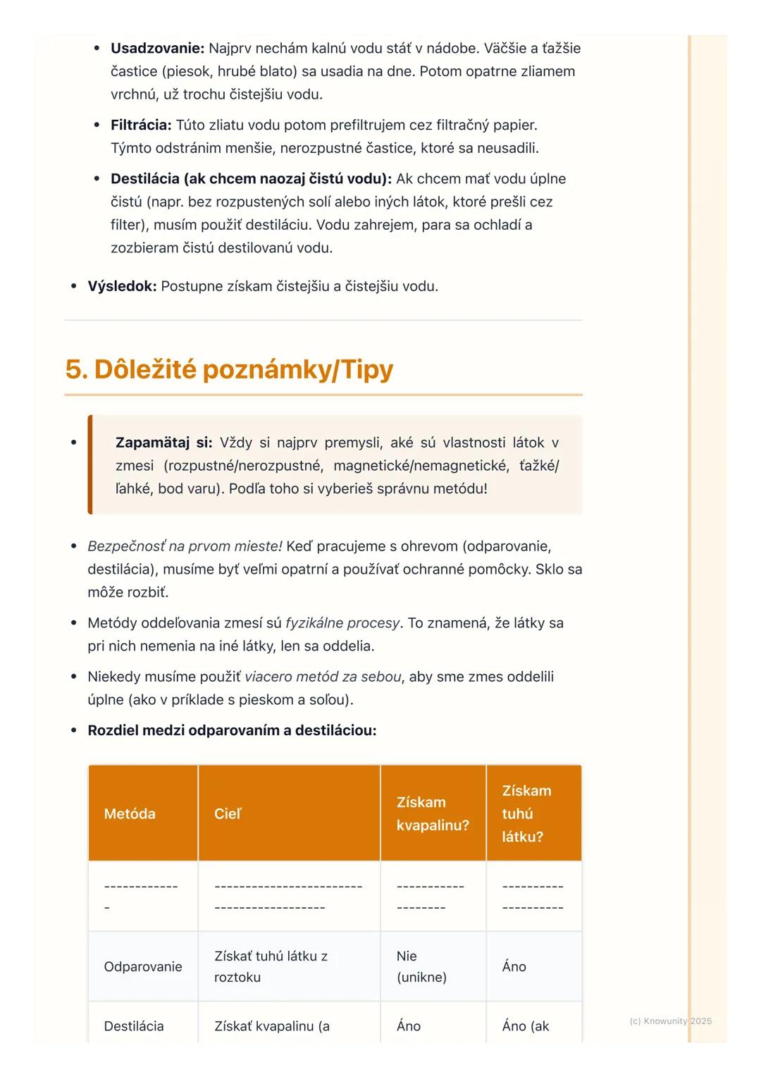 # Metódy oddeľovania zmesí

1. Prehľad metód oddeľovania zmesí

Dnes sa budeme učiť, ako môžeme rozdeliť rôzne zmesi na ich pôvodné časti.
J