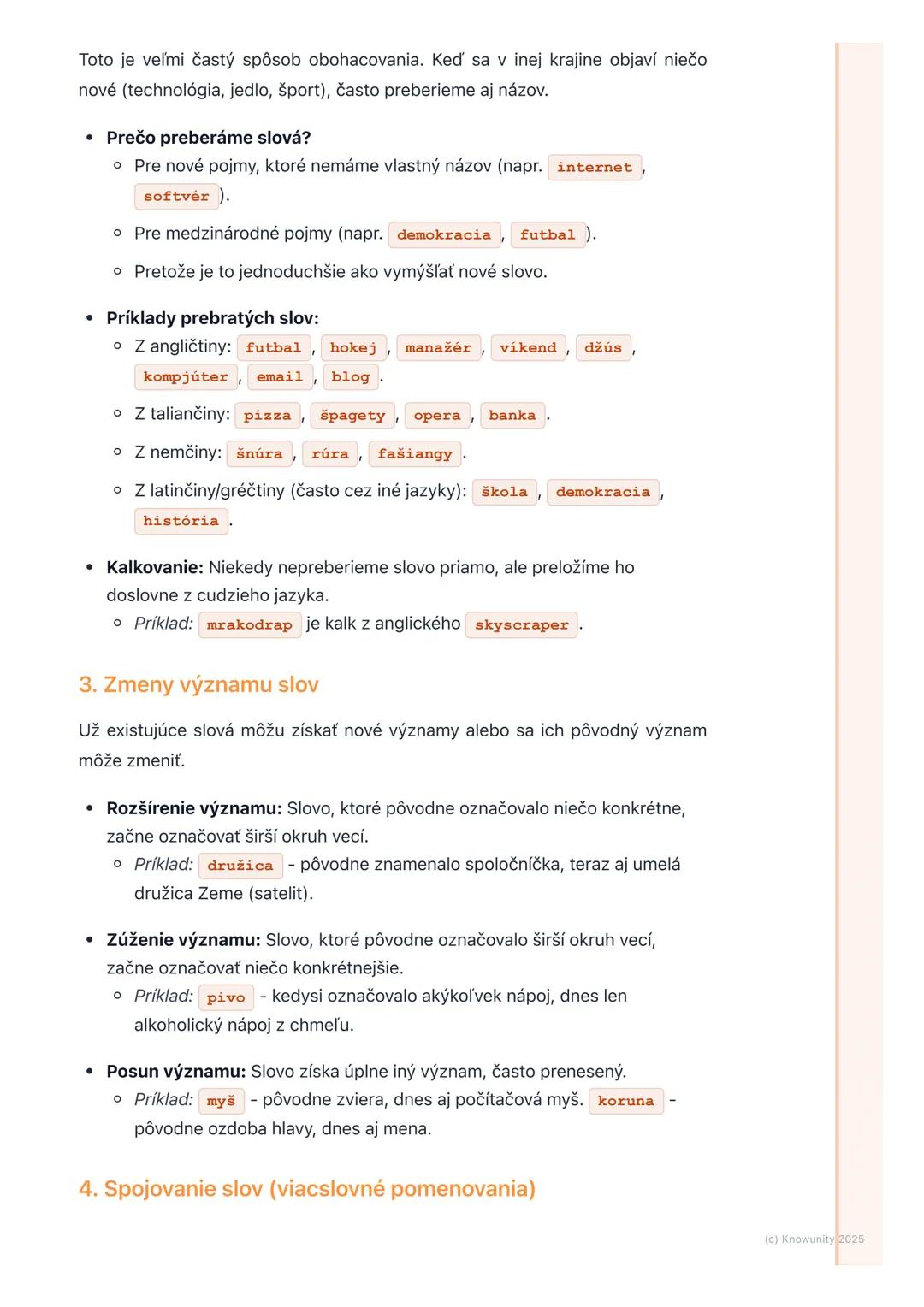 # Slovná zásoba a jej
obohacovanie

Prehľad / Úvod

Takže, dnes si prejdeme slovnú zásobu a ako ju môžeme obohacovať. Je to
dôležité, lebo č