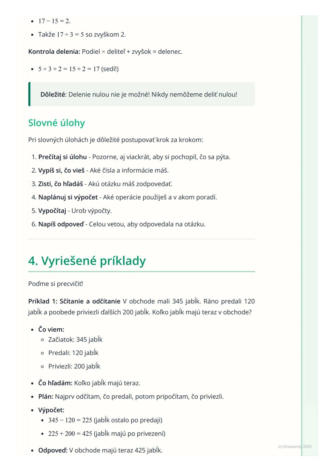 # Operácie s prirodzenými
číslami

1. Prehľad a úvod

Dnes si zopakujeme, ako pracujeme s prirodzenými číslami. To sú tie čísla,
ktoré použí