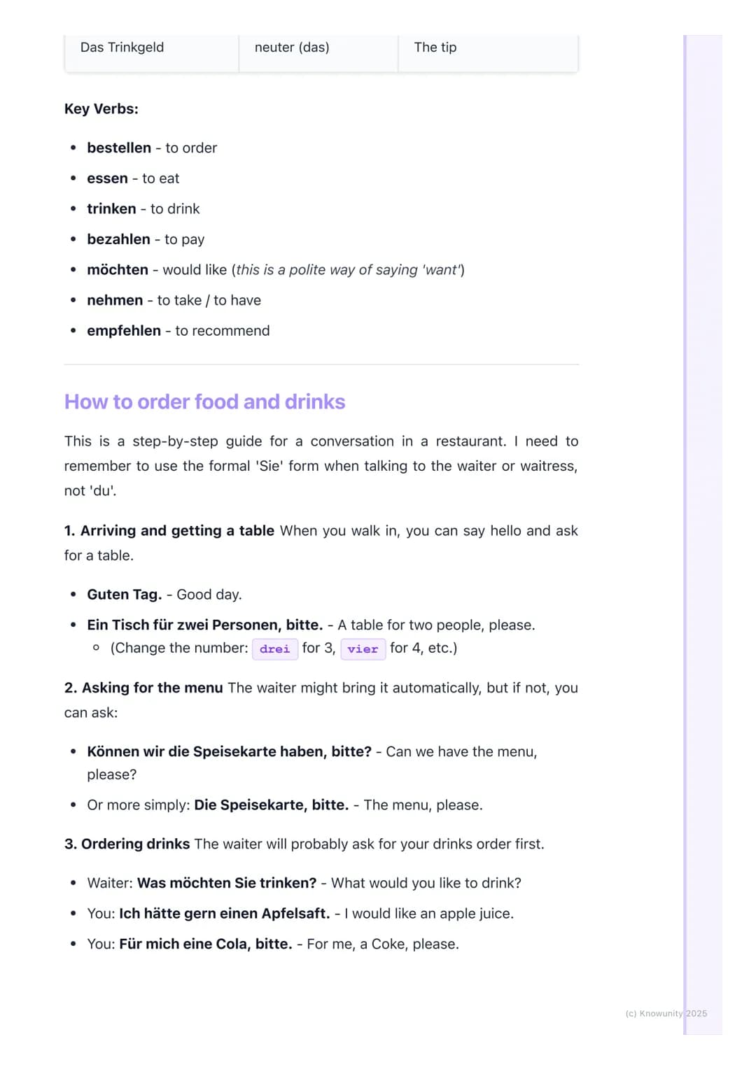 # At the Restaurant (Im
Restaurant)

Introduction to ordering in German

This is for Module 4, all about food and drink. These phrases are w