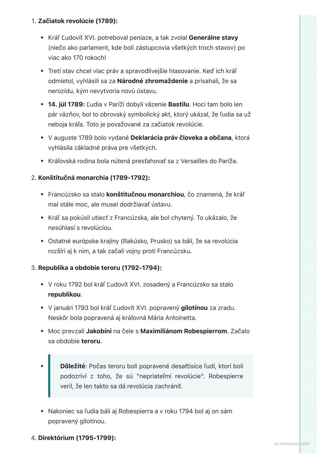 # Francúzska revolúcia – príčiny
a priebeh

1. Prehľad francúzskej revolúcie

Francúzska revolúcia bola obrovská zmena vo Francúzsku, ktorá 