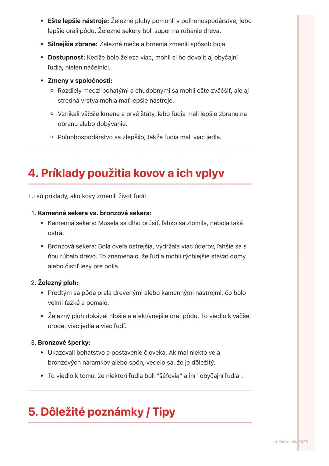 # Doba bronzová a železná:
Objav kovov

1. Prehľad / Úvod

Takže, po dobe kamennej, keď ľudia používali hlavne kamenné nástroje, prišlo
nieč