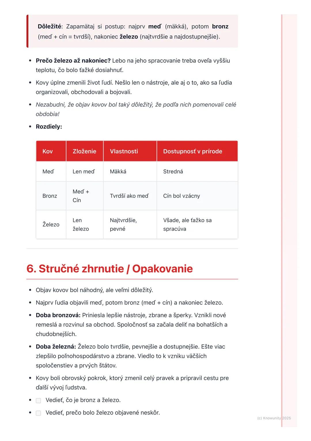# Doba bronzová a železná:
Objav kovov

1. Prehľad / Úvod

Takže, po dobe kamennej, keď ľudia používali hlavne kamenné nástroje, prišlo
nieč