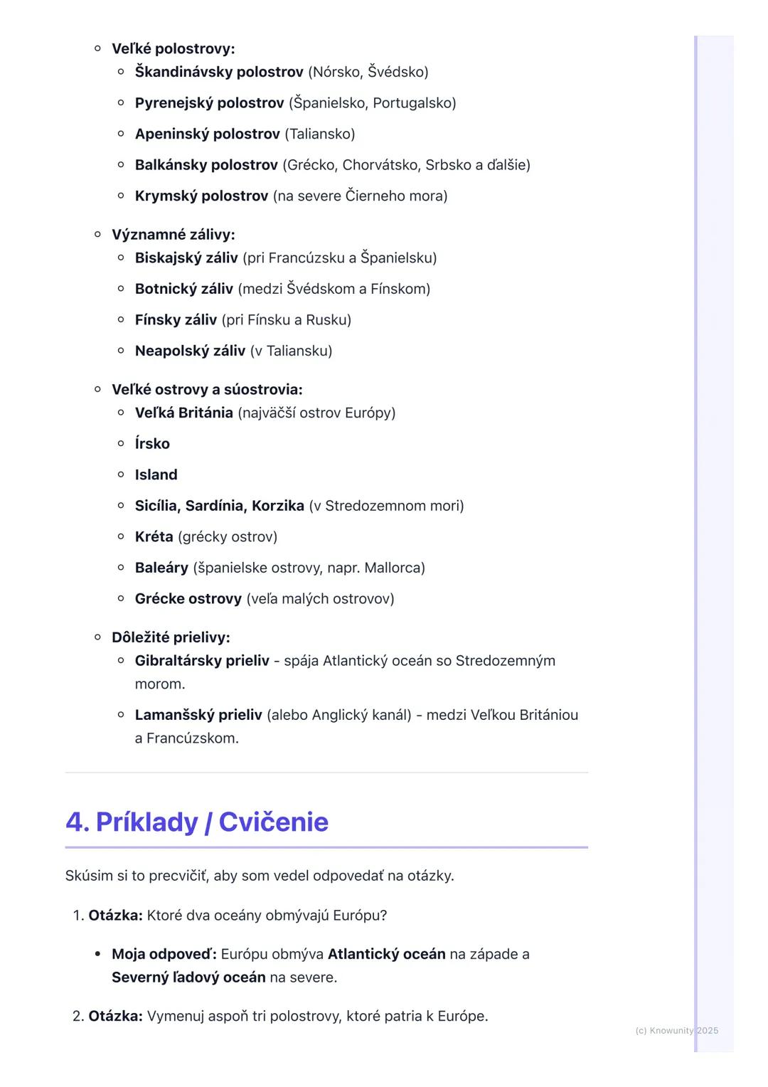 # Poloha, hranice a členitosť
Európy

1. Prehľad / Úvod

Dnes sa budeme učiť o tom, kde sa Európa nachádza, aké má hranice a ako
vyzerá jej 