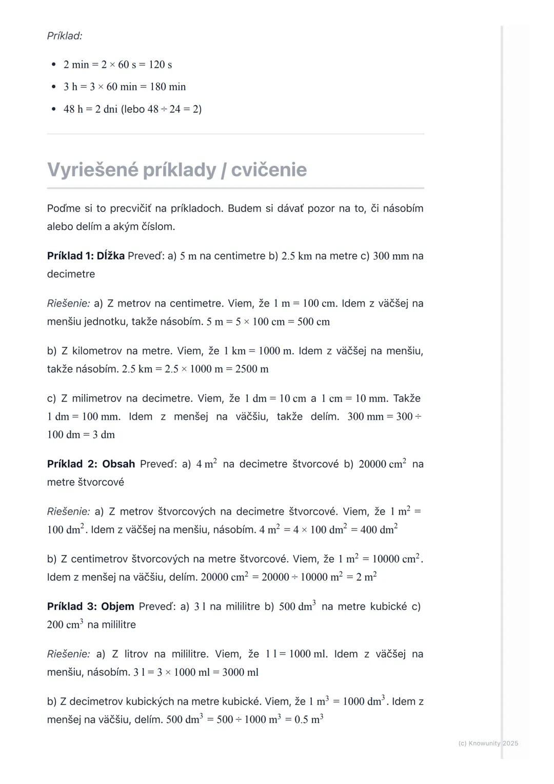 # Jednotky dĺžky, obsahu,
objemu, hmotnosti a času

Prehľad / úvod

Dnes si zopakujeme veľmi dôležité veci z matematiky ako meriame rôzne
ve