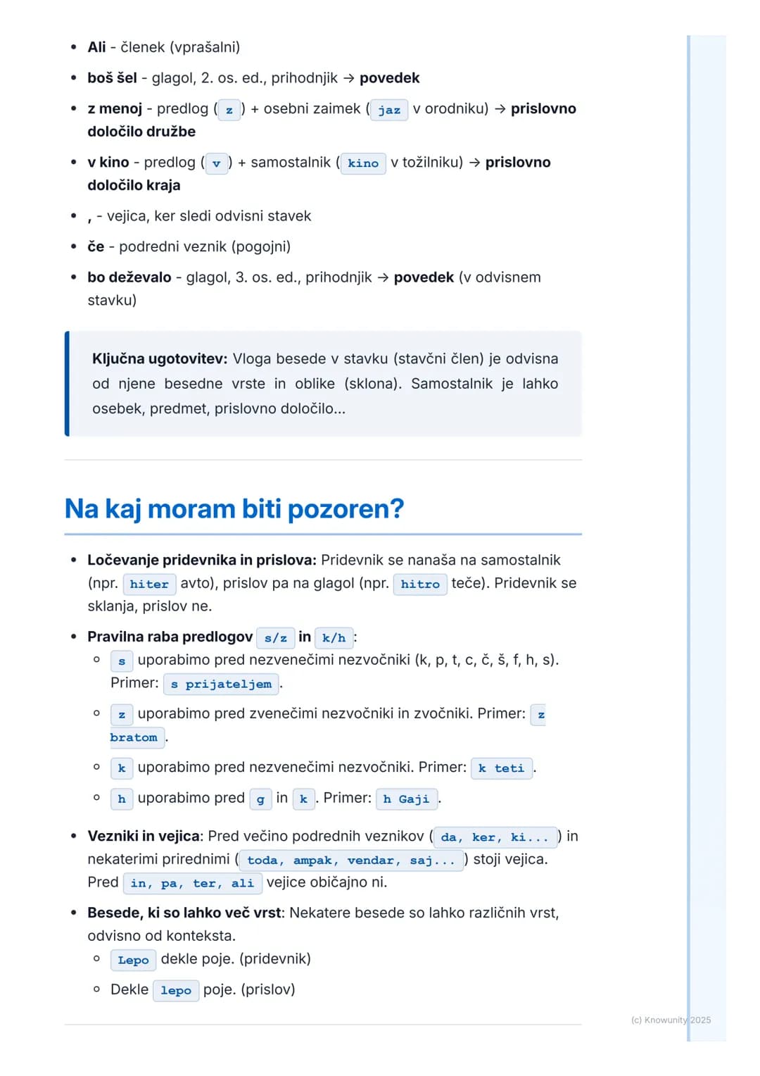 # Besedne vrste in njihove vloge

## Uvod v besedne vrste

Besedne vrste so osnova jezika. Vsaka beseda v stavku pripada določeni
vrsti, ki 