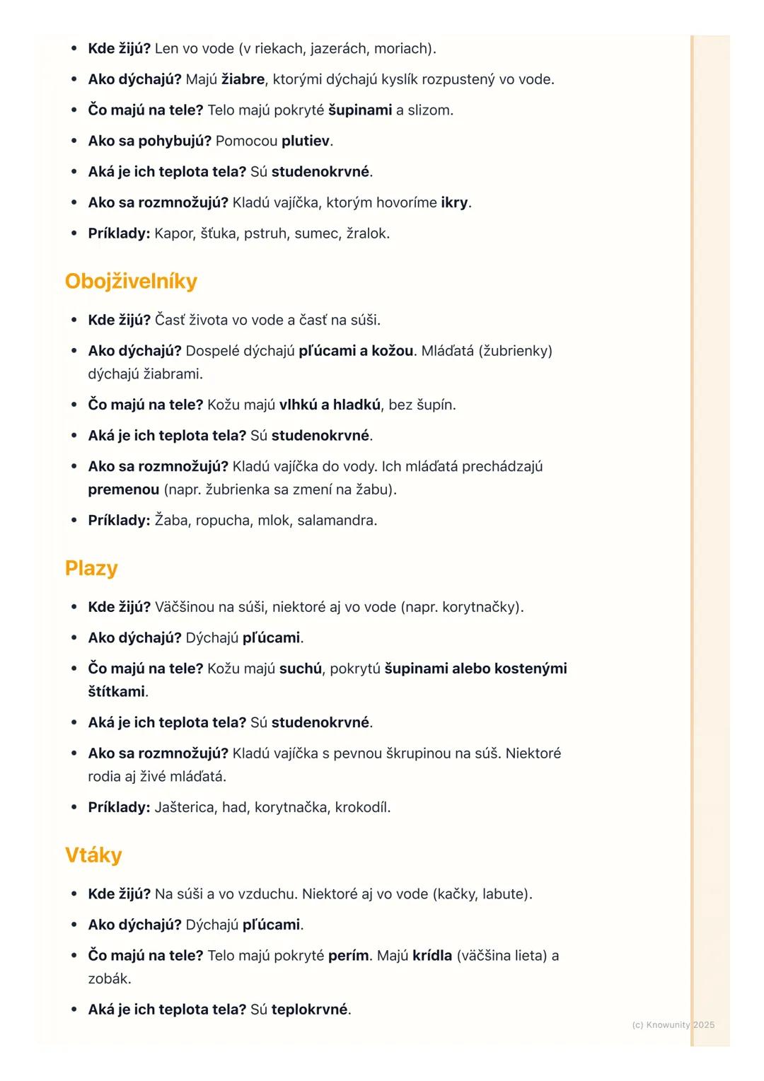 # Stavovce – živočíchy s chrbticou

1. Čo sú stavovce?

Stavovce sú veľmi zaujímavá skupina živočíchov. Sú to všetky živočíchy, ktoré
majú c