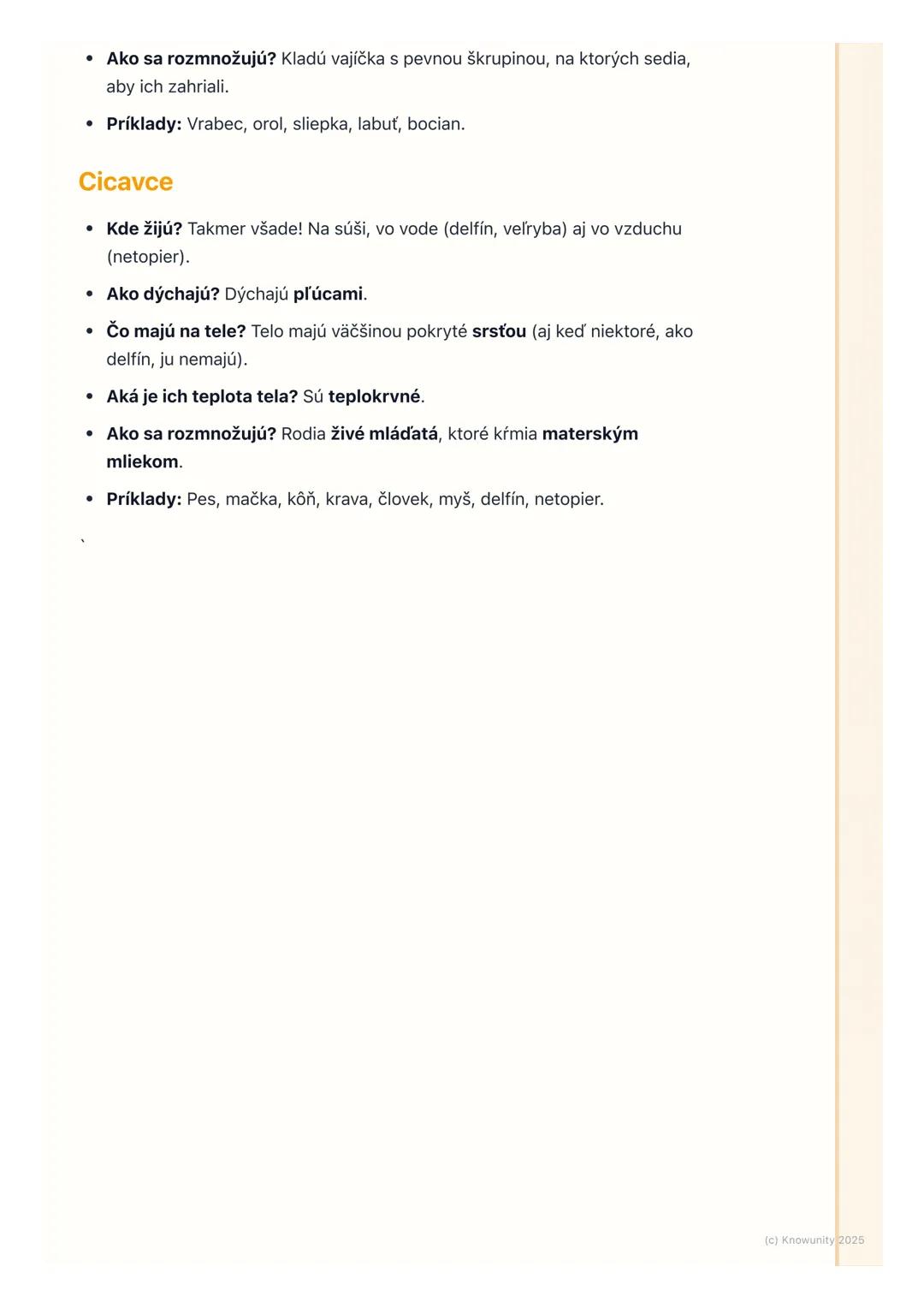 # Stavovce – živočíchy s chrbticou

1. Čo sú stavovce?

Stavovce sú veľmi zaujímavá skupina živočíchov. Sú to všetky živočíchy, ktoré
majú c