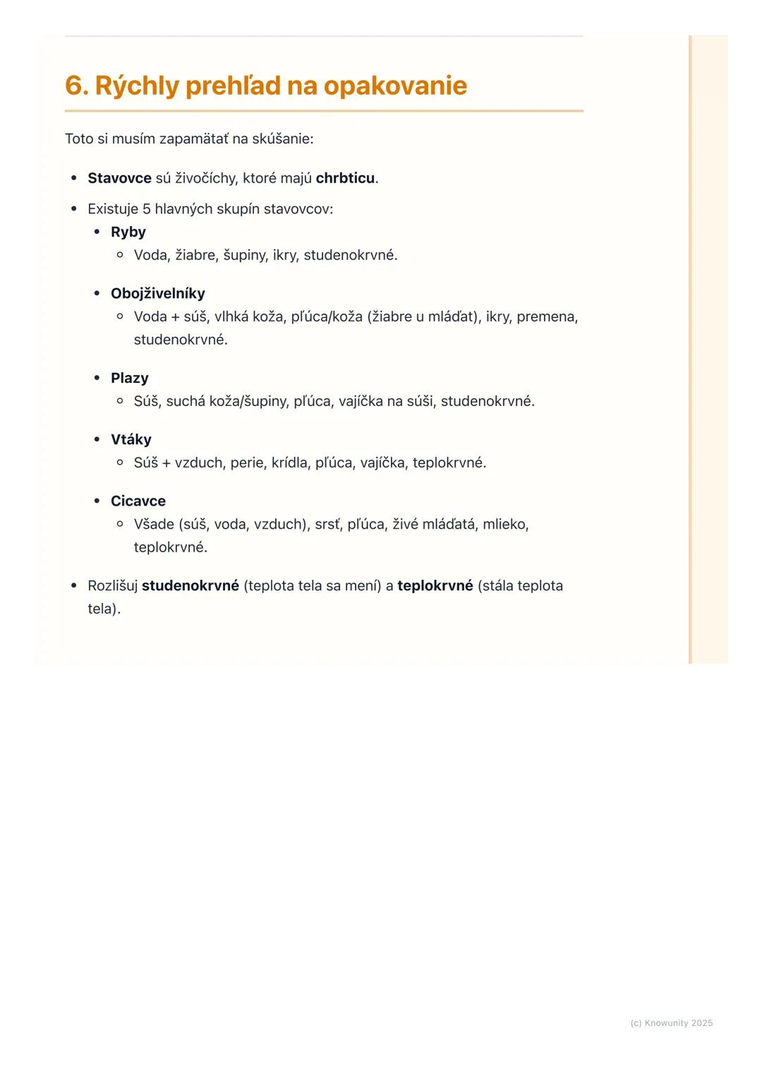 # Stavovce – živočíchy s chrbticou

1. Čo sú stavovce?

Stavovce sú veľmi zaujímavá skupina živočíchov. Sú to všetky živočíchy, ktoré
majú c