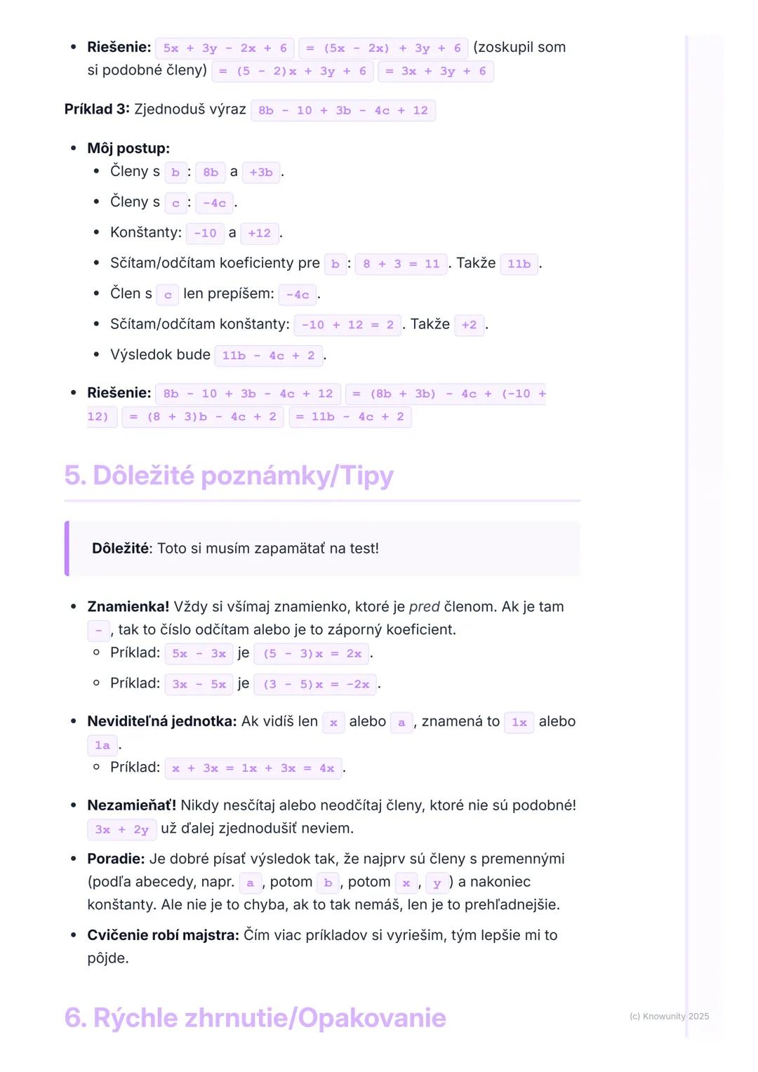 # Zjednodušovanie výrazov

## 1. Prehľad zjednodušovania výrazov

Ahojte! Dnes si píšem poznámky k zjednodušovaniu výrazov. Je to dôležité,
