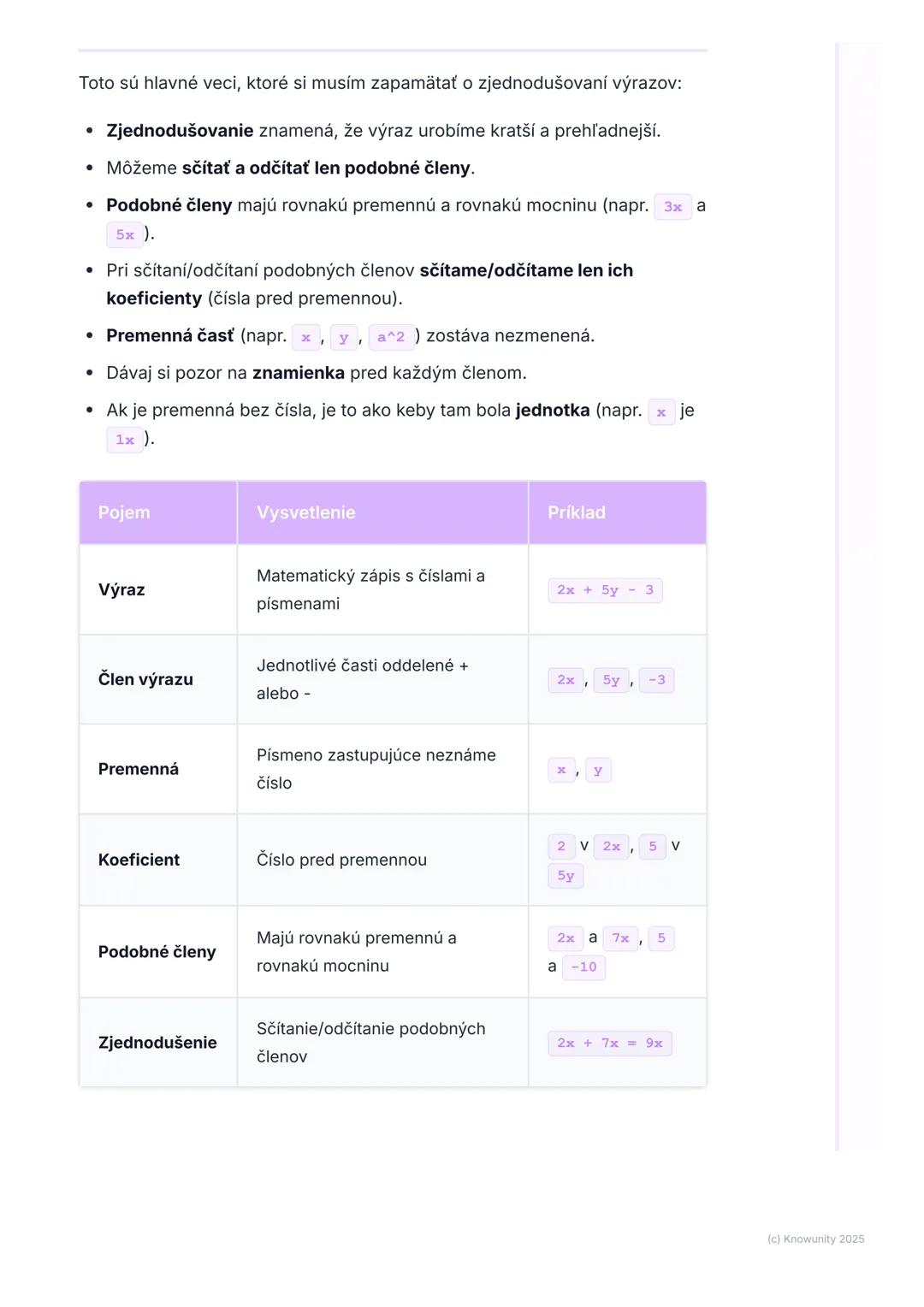 # Zjednodušovanie výrazov

## 1. Prehľad zjednodušovania výrazov

Ahojte! Dnes si píšem poznámky k zjednodušovaniu výrazov. Je to dôležité,
