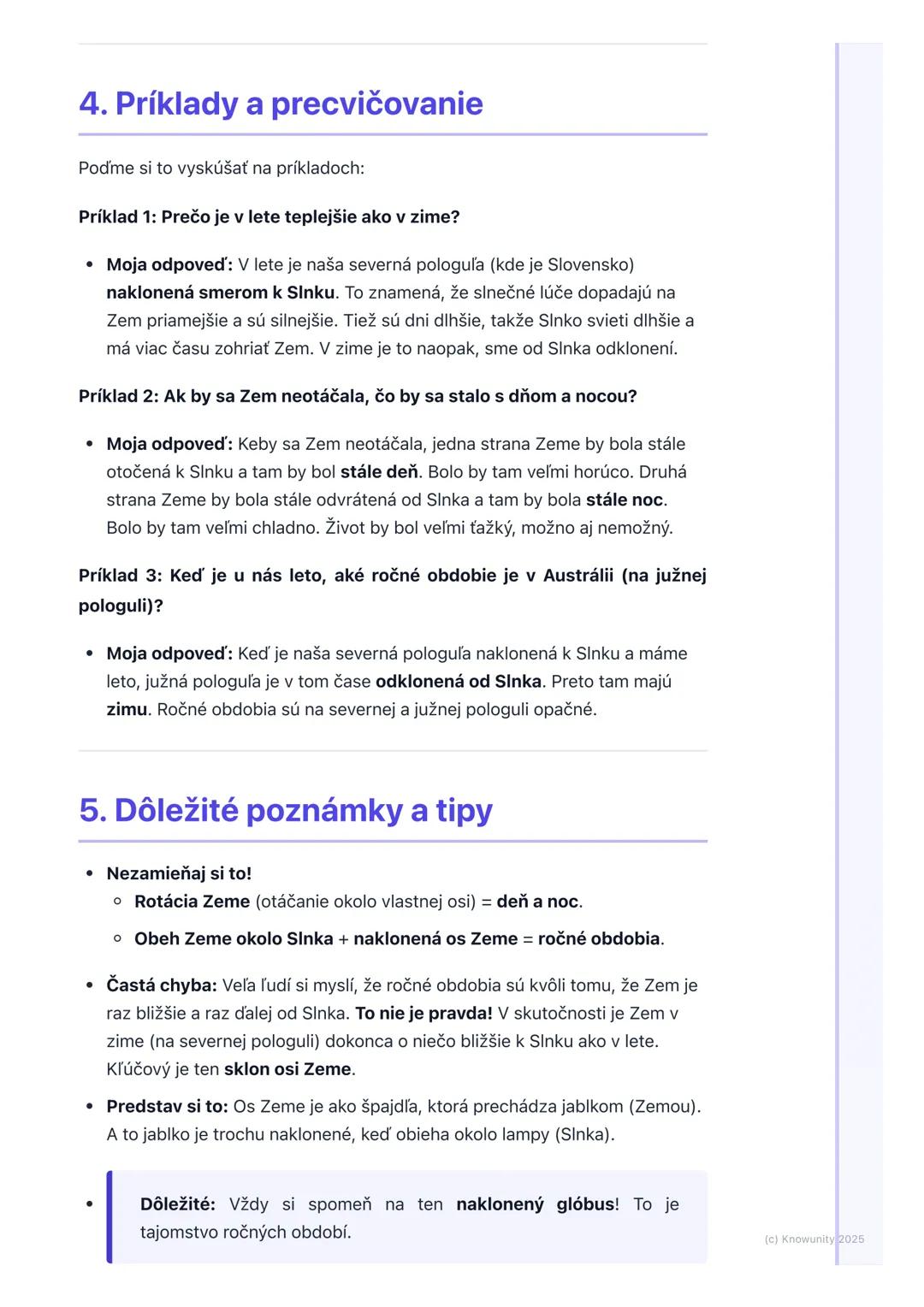 # Pohyby Zeme – deň a noc,
ročné obdobia

## 1. Prehľad témy

Ahojte! Dnes si zopakujeme, ako sa naša Zem hýbe a čo to pre nás znamená.
Je t