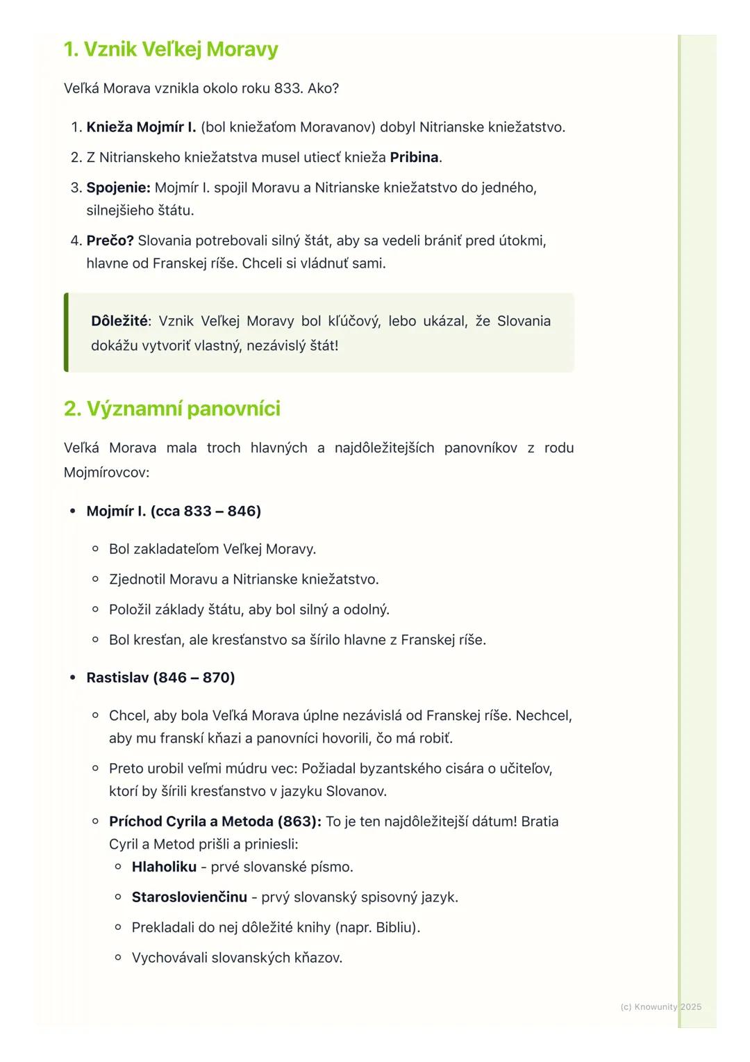 # Veľká Morava – prvý štát
Slovanov

Prehľad a úvod

Takže, Veľká Morava. Toto je super dôležitá téma pre náš dejepis, lebo to bol
vlastne p