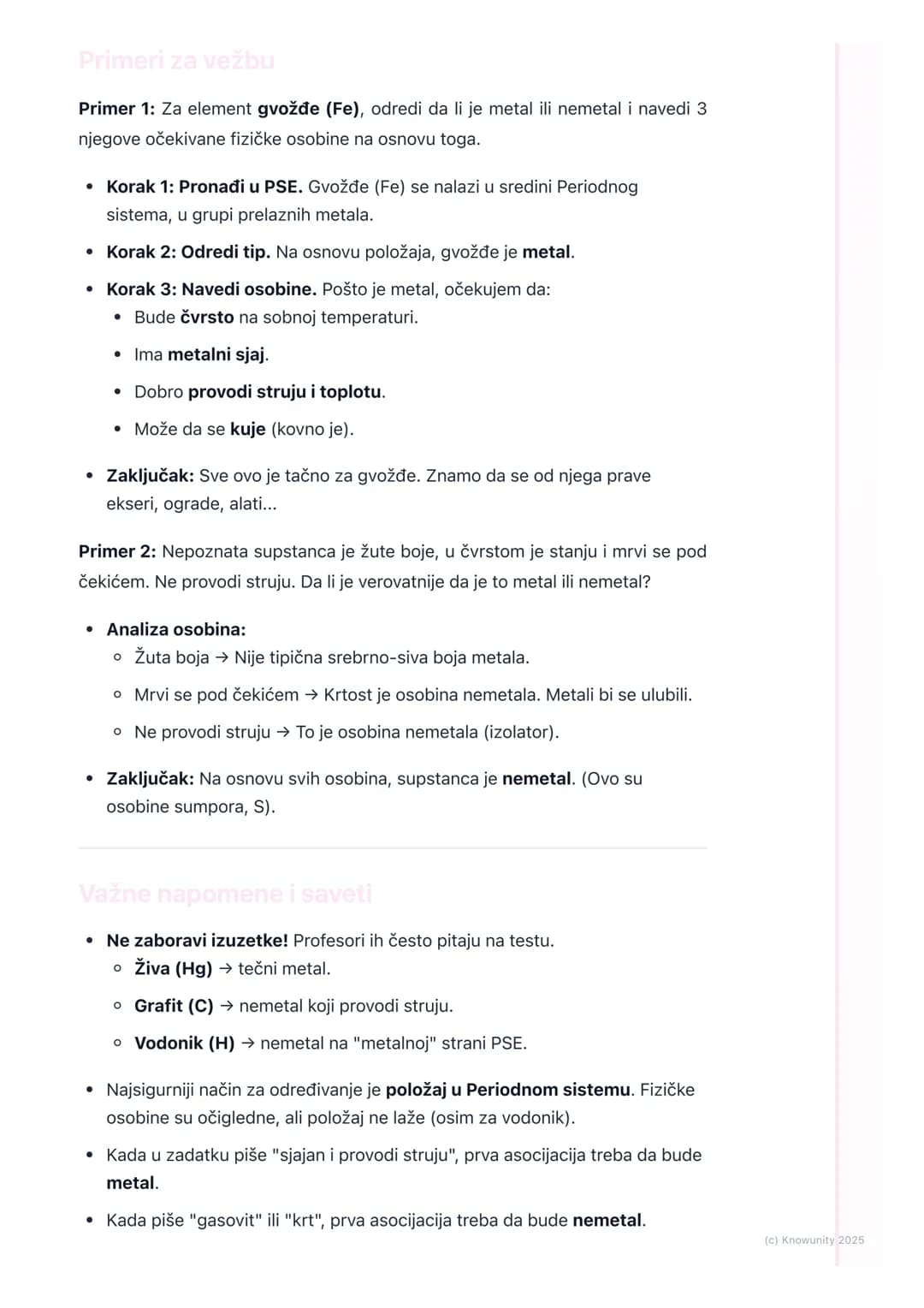 # Metali i nemetali

Uvod u metale i nemetale

Svi hemijski elementi u prirodi mogu da se podele u dve glavne grupe: metale i
nemetale. Post