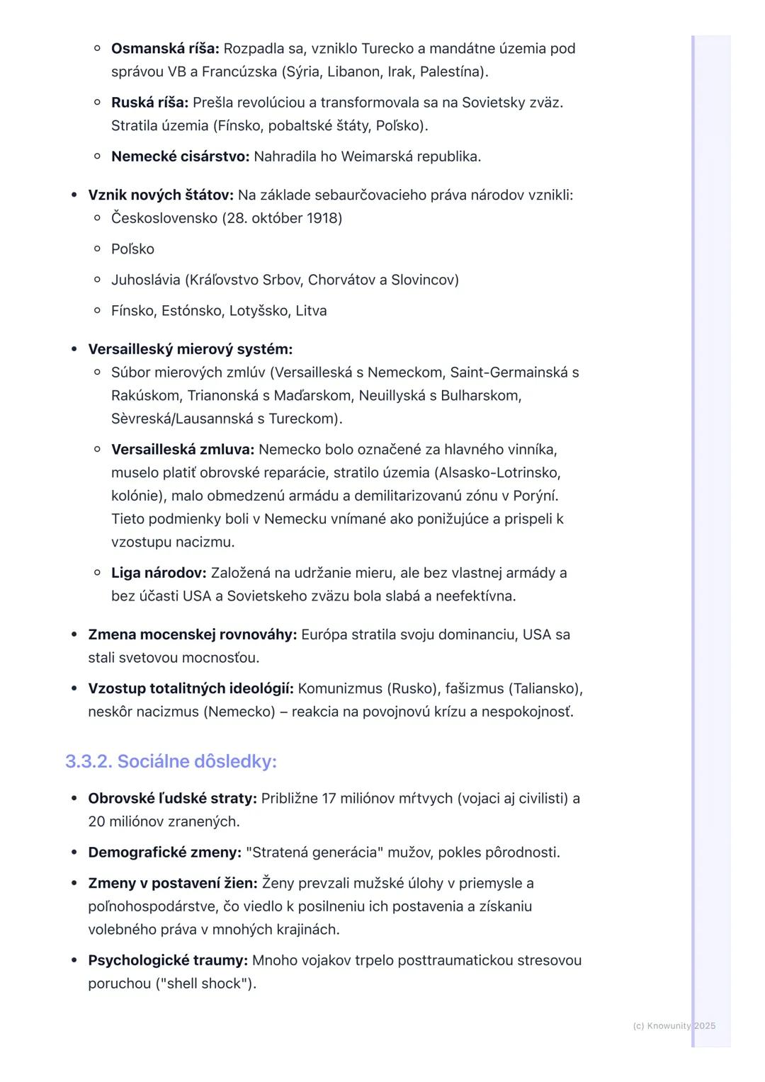 # Prvá svetová vojna a jej
dôsledky

1. Prehľad/Úvod

Prvá svetová vojna (1914 1918) bola globálny vojenský konflikt, ktorý
zásadne zmenil p