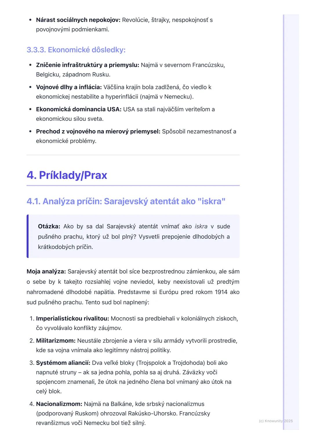 # Prvá svetová vojna a jej
dôsledky

1. Prehľad/Úvod

Prvá svetová vojna (1914 1918) bola globálny vojenský konflikt, ktorý
zásadne zmenil p