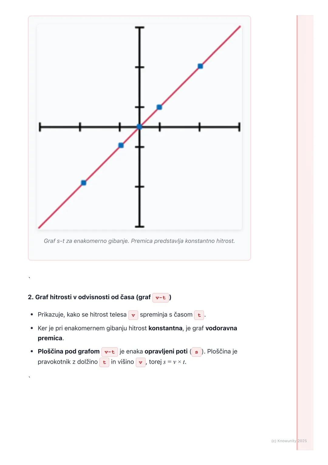 # 2.3. Enakomerno gibanje

Kaj je enakomerno gibanje?

To je najenostavnejša oblika gibanja. Telo se giblje enakomerno, če v enakih
časovnih