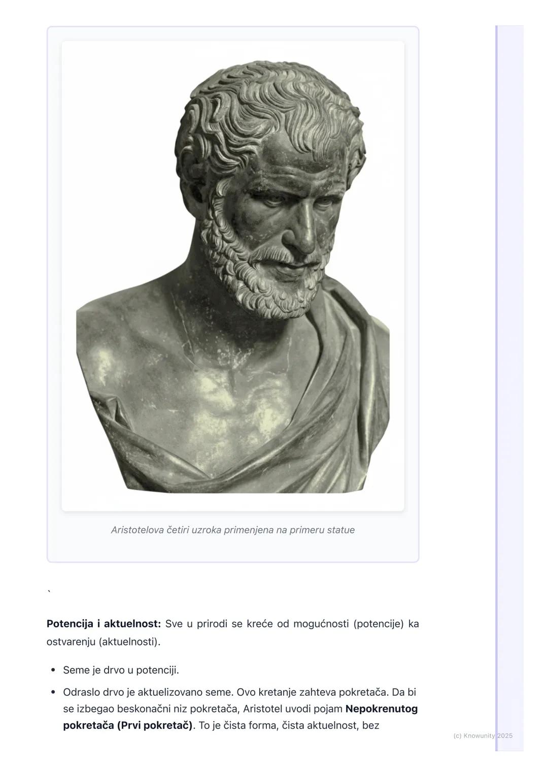 # Aristotel

Uvod i opšte crte

Aristotel (384-322 p.n.e.) je bio Platonov učenik, ali je razvio sopstveni
filozofski sistem koji se u mnogo