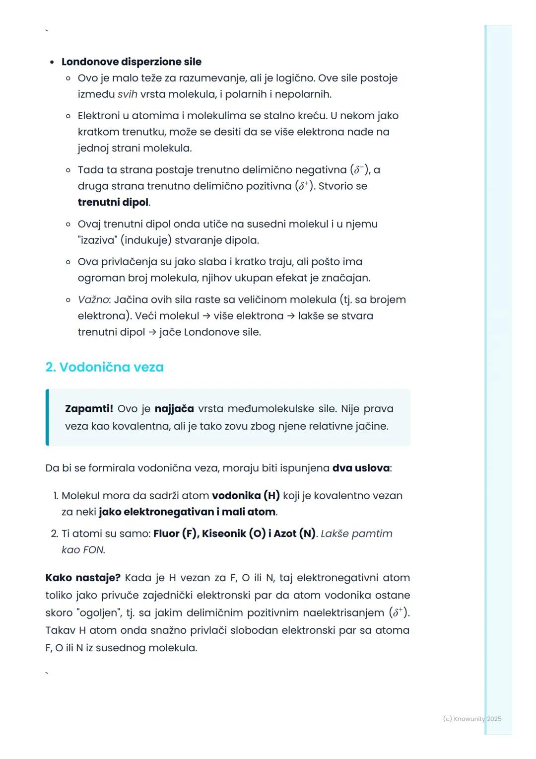 # Međumolekulske sile

Uvod u međumolekulske sile

Ovo su sile koje deluju između molekula. Važno je da ne pomešam ovo
sa hemijskim vezama (
