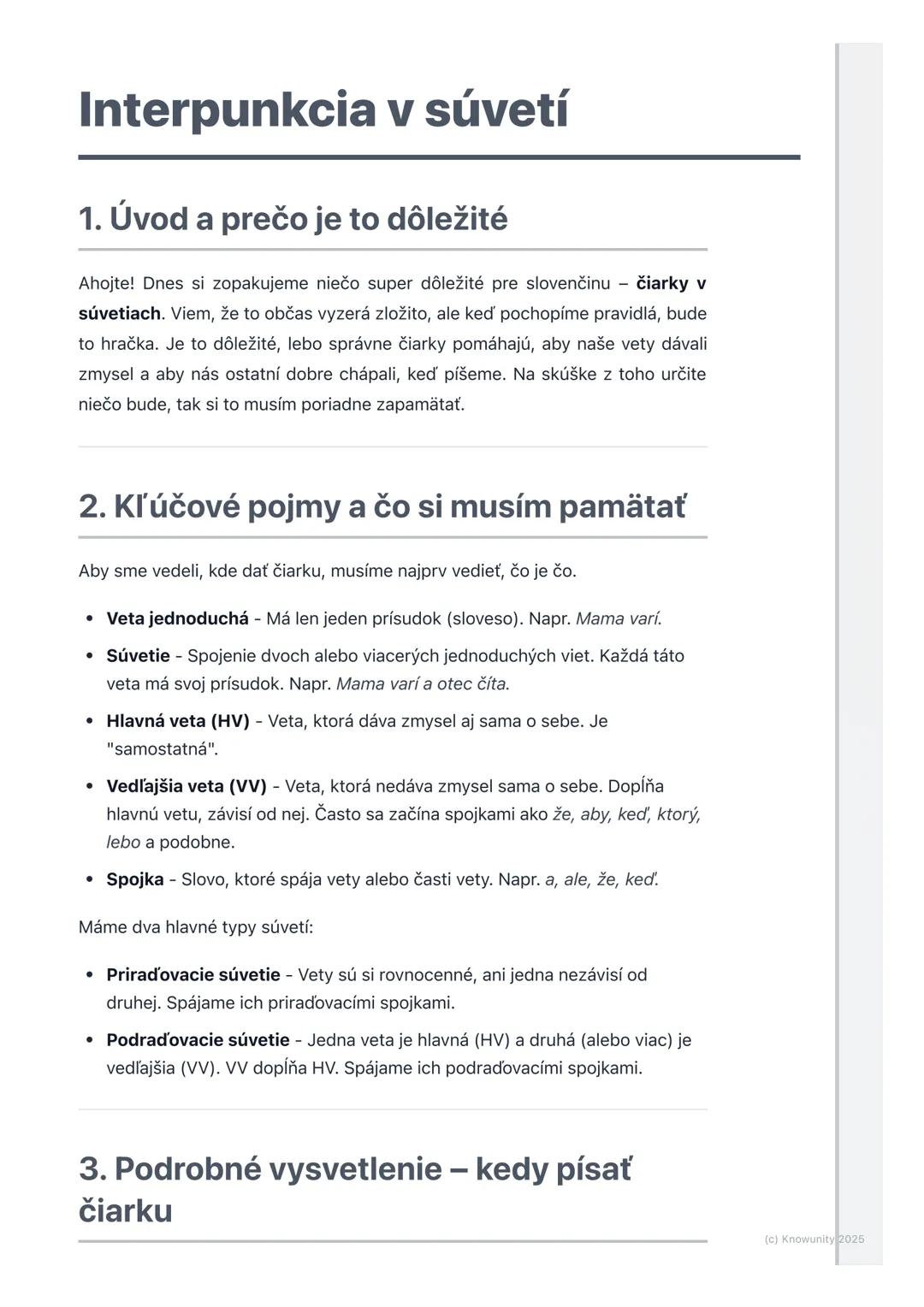 # Interpunkcia v súvetí

## 1. Úvod a prečo je to dôležité

Ahojte! Dnes si zopakujeme niečo super dôležité pre slovenčinu čiarky v
súvetiac