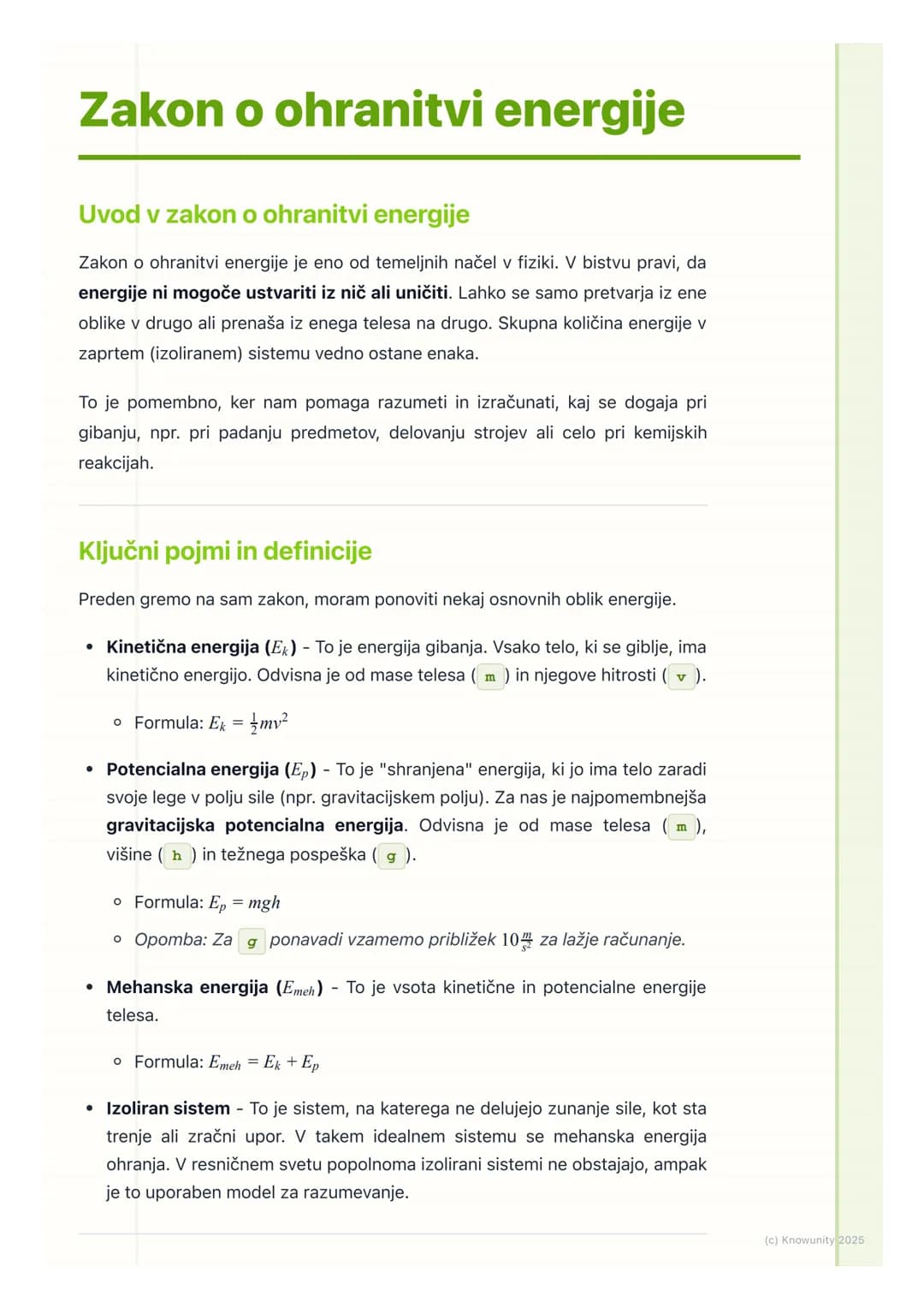 # Zakon o ohranitvi energije

Uvod v zakon o ohranitvi energije

Zakon o ohranitvi energije je eno od temeljnih načel v fiziki. V bistvu pra